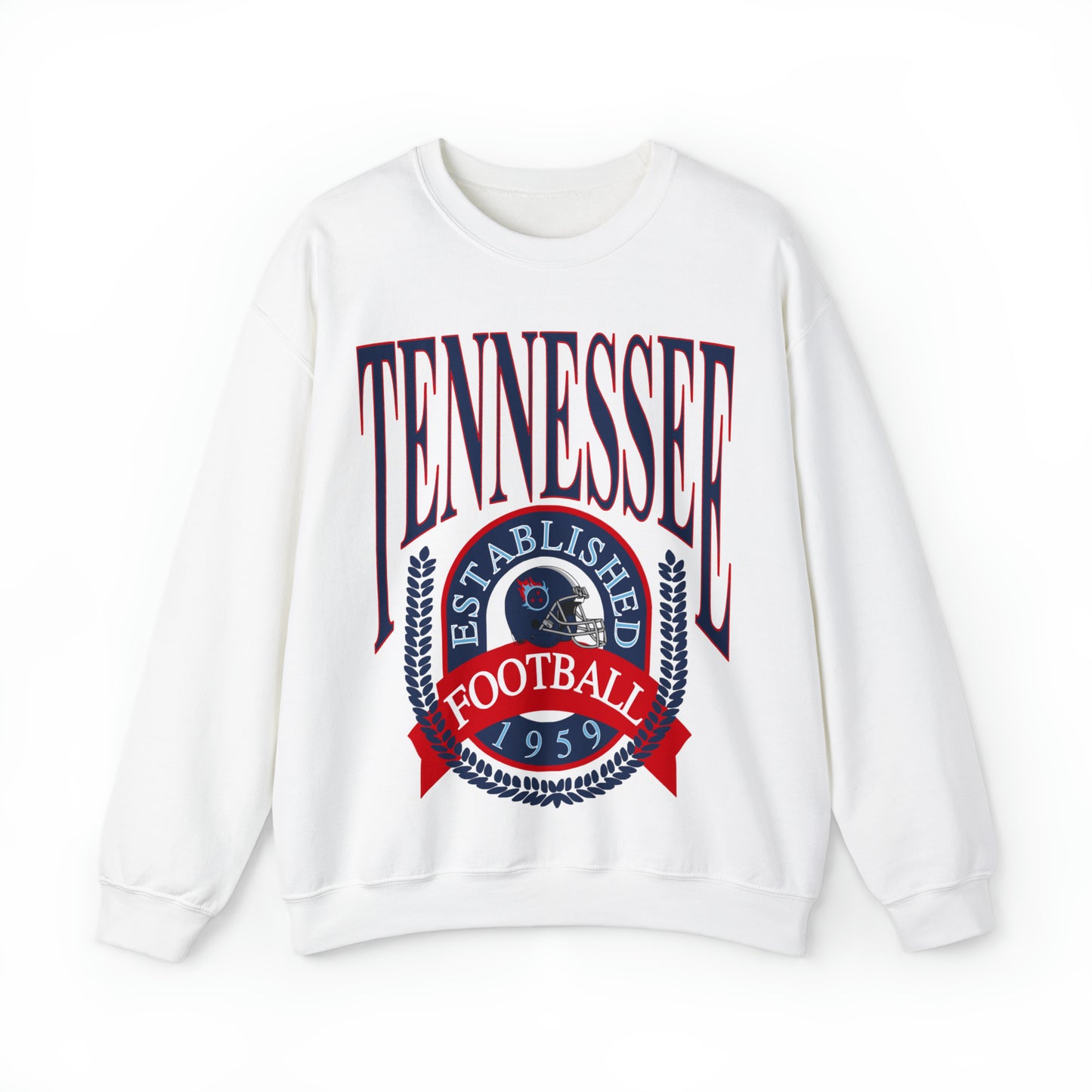 Throwback Tennessee Titans Crewneck Sweatshirt - Vintage Men's & Women's Oversized Unisex Football Apparel - Design 1