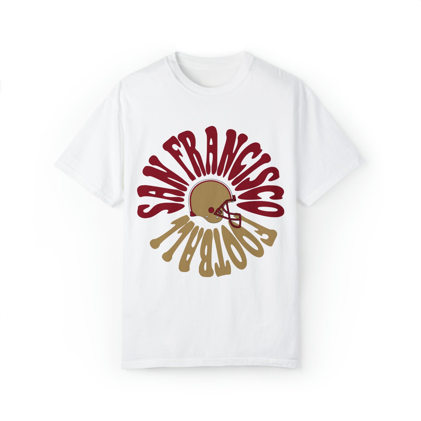 Comfort Colors Hippy San Francisco 49ERS NFL Football Tee - Short Sleeve T-Shirt Unisex Men's Women's Oversized Apparel - Design 2