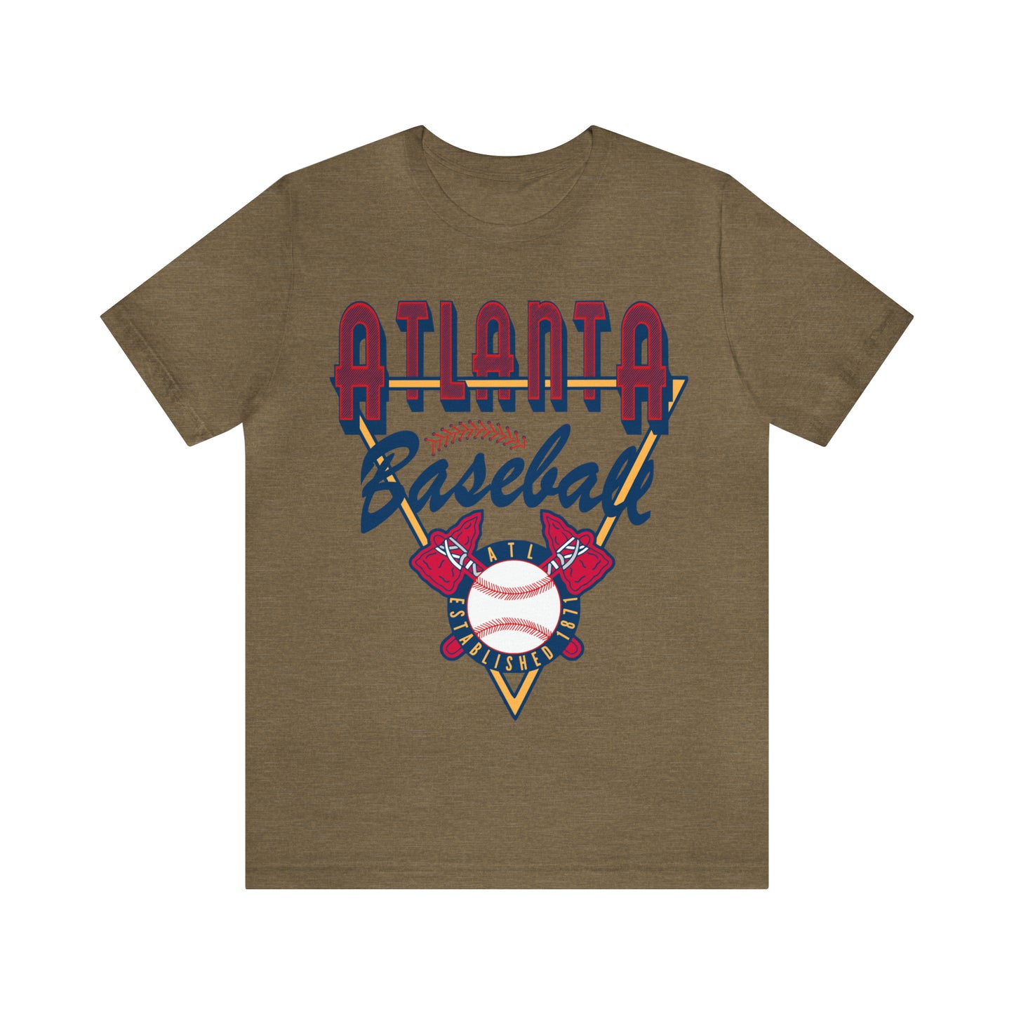 Retro Atlanta Baseball Tee - Vintage Style Short Sleeve T-Shirt - MajLeagBall Baseball Gear - Vintage Men's & Women's Apparel