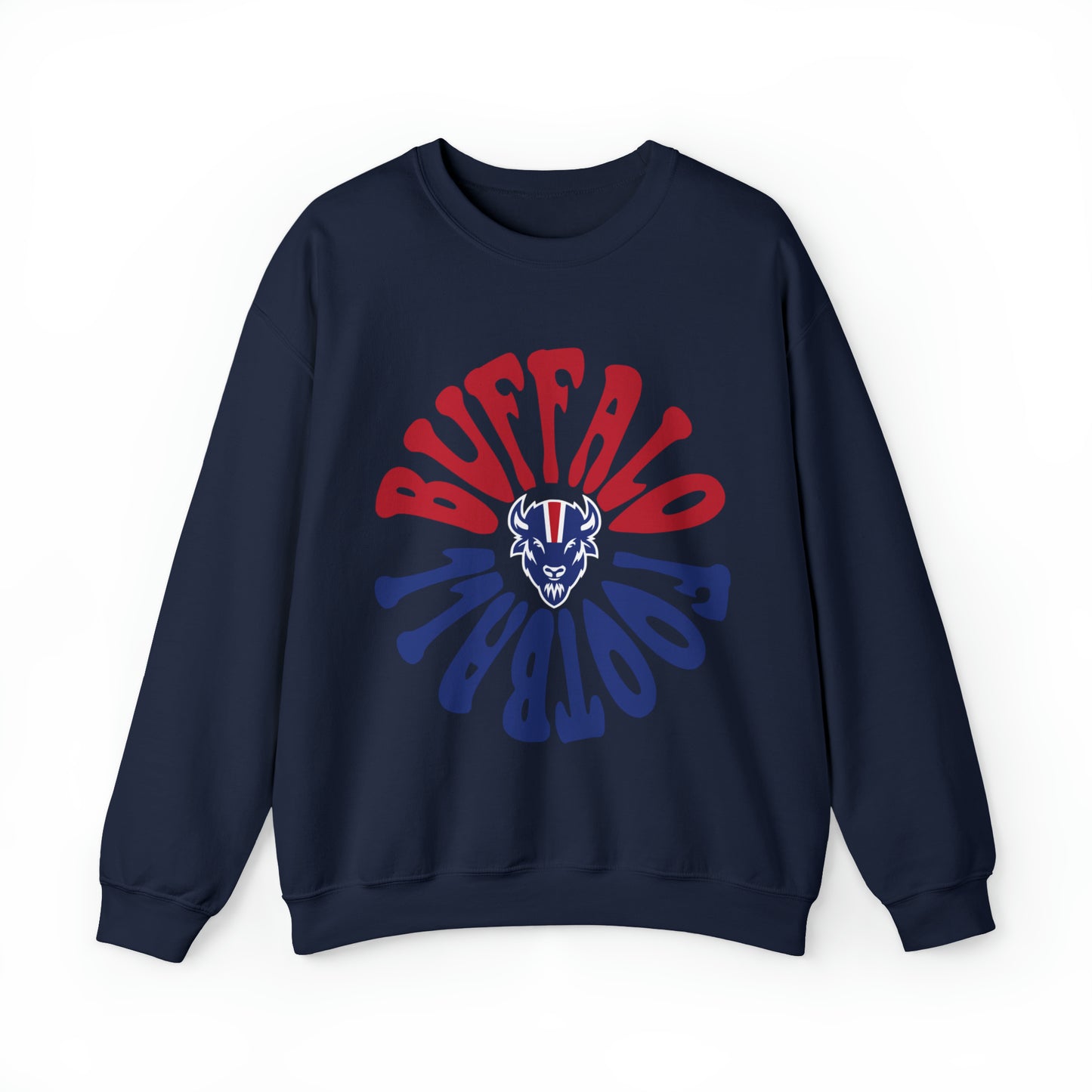Vintage Buffalo Bills Crewneck Sweatshirt - Retro NFL Football Men's Women's Hoodie - Bills Mafia Football Apparel - Design 2