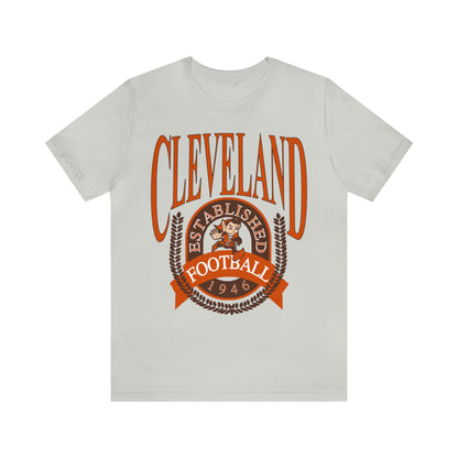 Vintage Cleveland Browns T-Shirt - Browns Short Sleeve NFL Football Tee - Dawg Pound 90's, 80's, 70's - Design 2