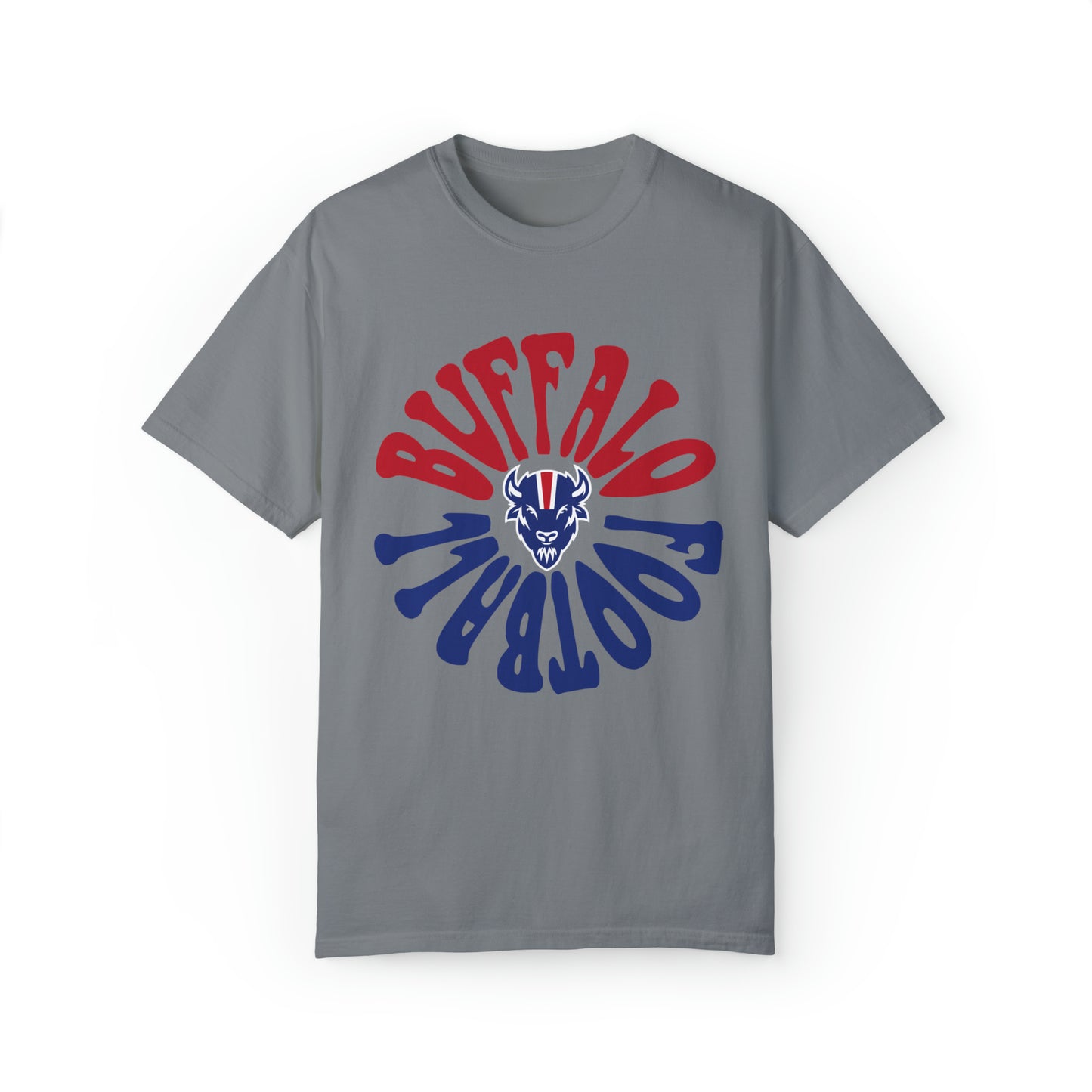 Buffalo Bills Short Sleeve T-Shirt - Vintage NFL Football Oversized Tee - Comfort Colors Unisex Men's Women's T-Shirt - Design 2