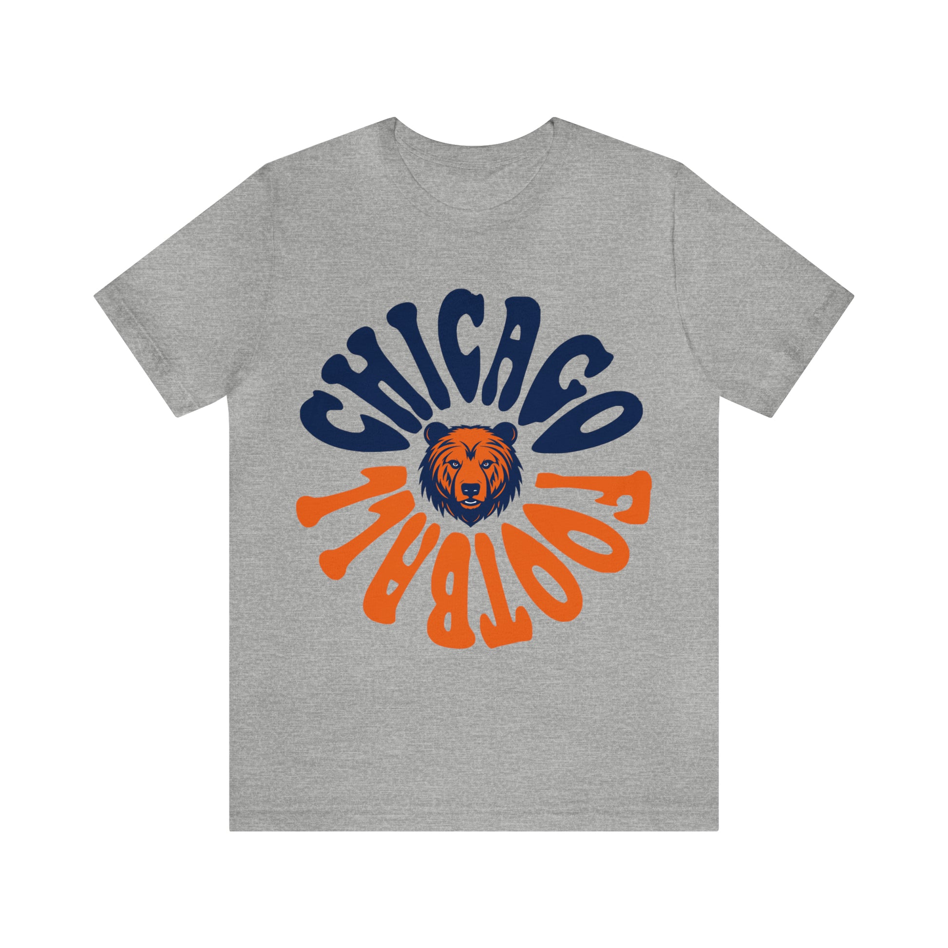 Chicago Bears Football Short Sleeve T-Shirt - Hippy Retro Men's & Women's Oversized Tee - Design 2