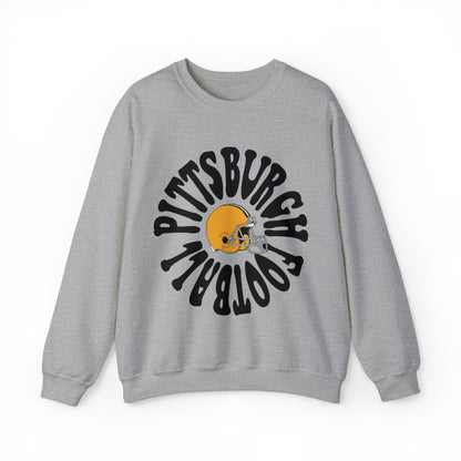 Retro Hippy Pittsburgh Steelers Football Crewneck - Vintage Football Sweatshirt