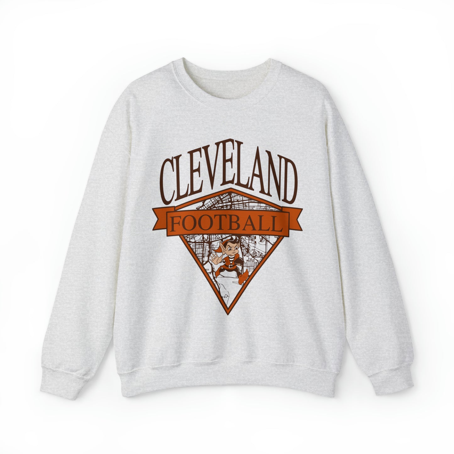 Vintage Cleveland Browns Sweatshirt - 90's NFL Football Map of Cleveland Browns Crewneck - NFL Football Sweatshirt