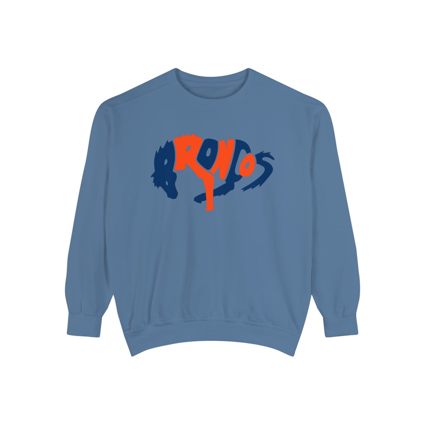 Comfort Colors Denver Broncos Crewneck Sweatshirt - Vintage Colorado Football Men's & Women's - Design 3