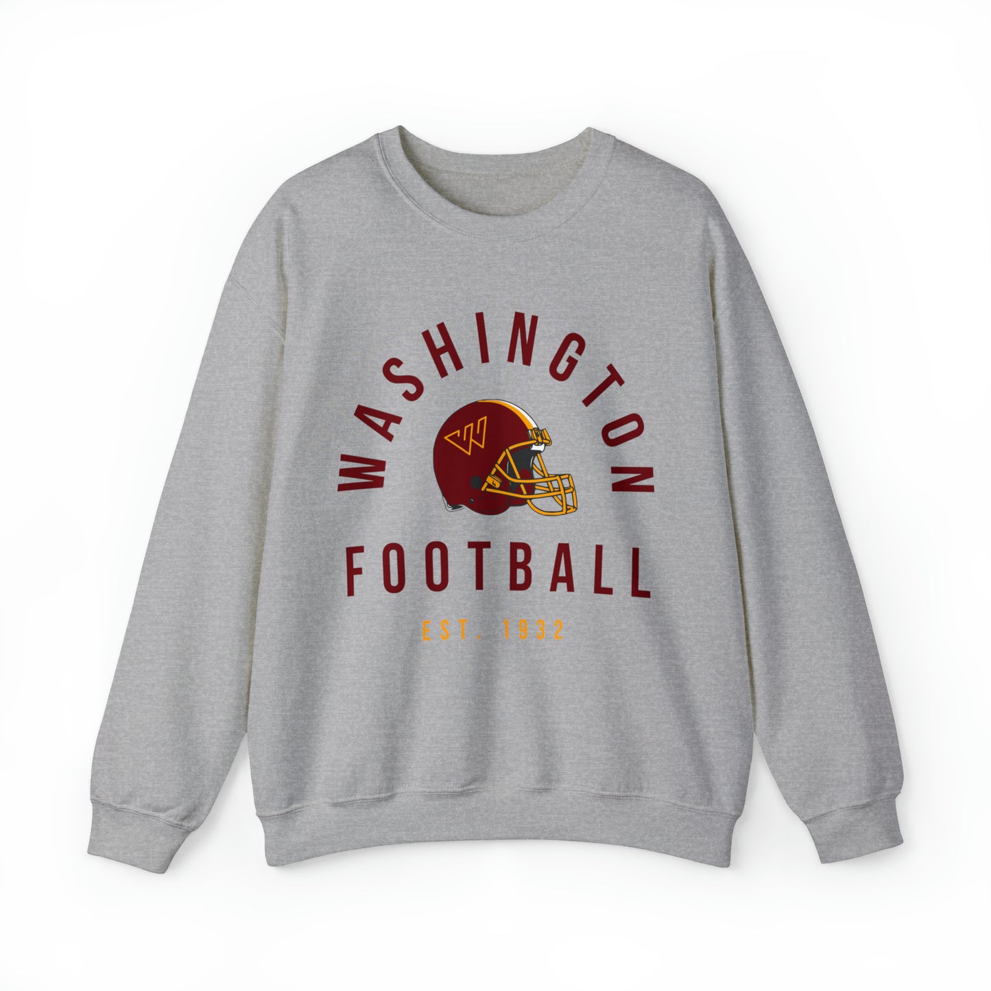 Throwback Washington Commanders Football Crewneck - Vintage Football Sweatshirt - Retro Redskins 70's, 80's, 90's - Design 3