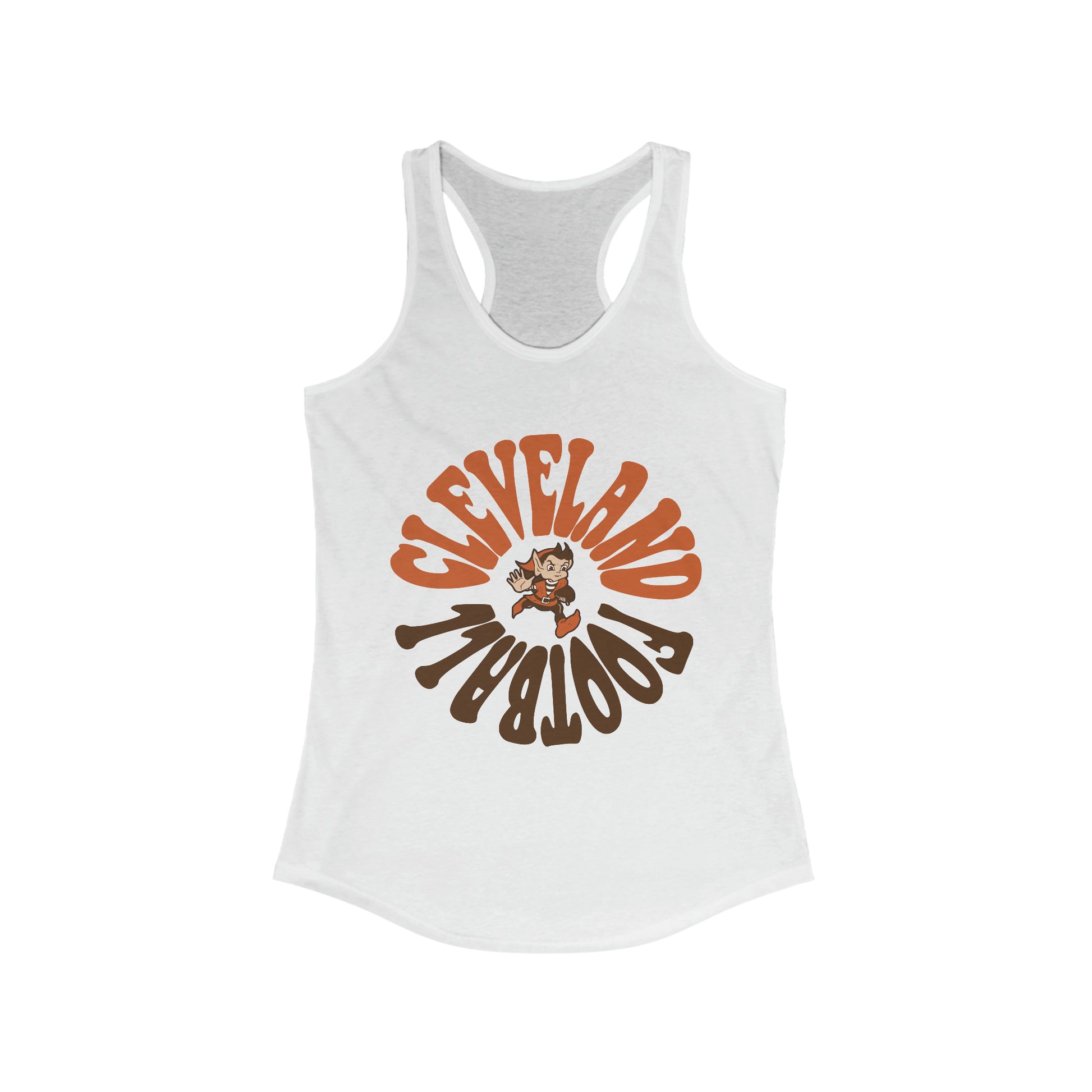 Cleveland Browns Women's Tank Top - NFL Football Workout Tank Browns Ladies Top - Gray - Design 5