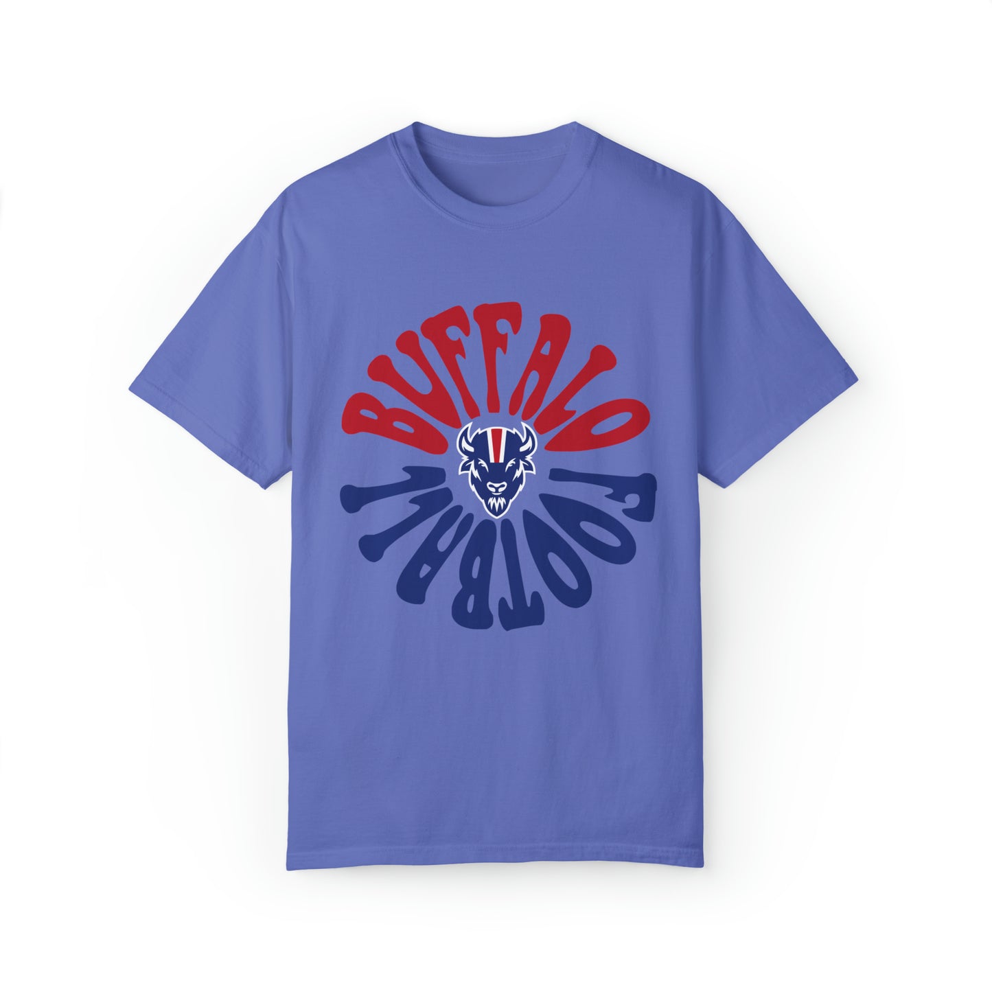 Buffalo Bills Short Sleeve T-Shirt - Vintage NFL Football Oversized Tee - Comfort Colors Unisex Men's Women's T-Shirt - Design 2