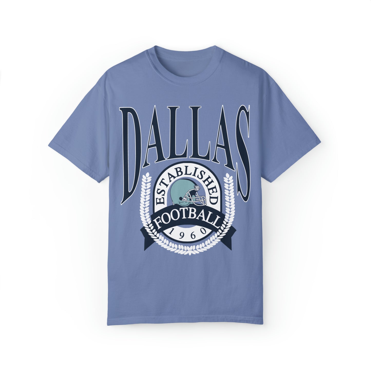Comfort Colors Throwback Vintage Dallas Cowboys NFL Football Tee - Short Sleeve T-Shirt Unisex Men's Women's Oversized Apparel - Design 1