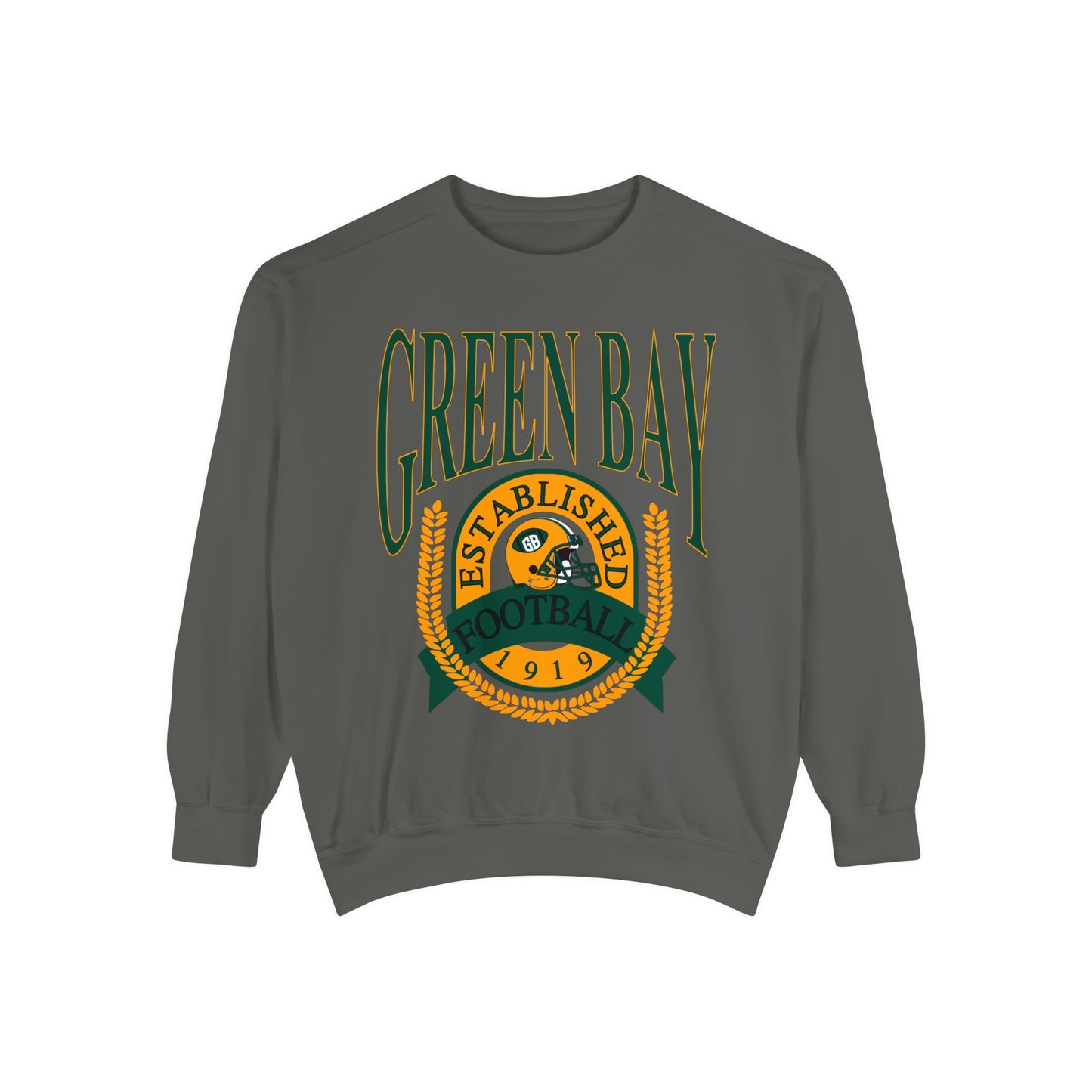 Comfort Colors Throwback Green Bay Packers Football Sweatshirt - Vintage Retro Crewneck - Men's Women's Hoodie Design 1