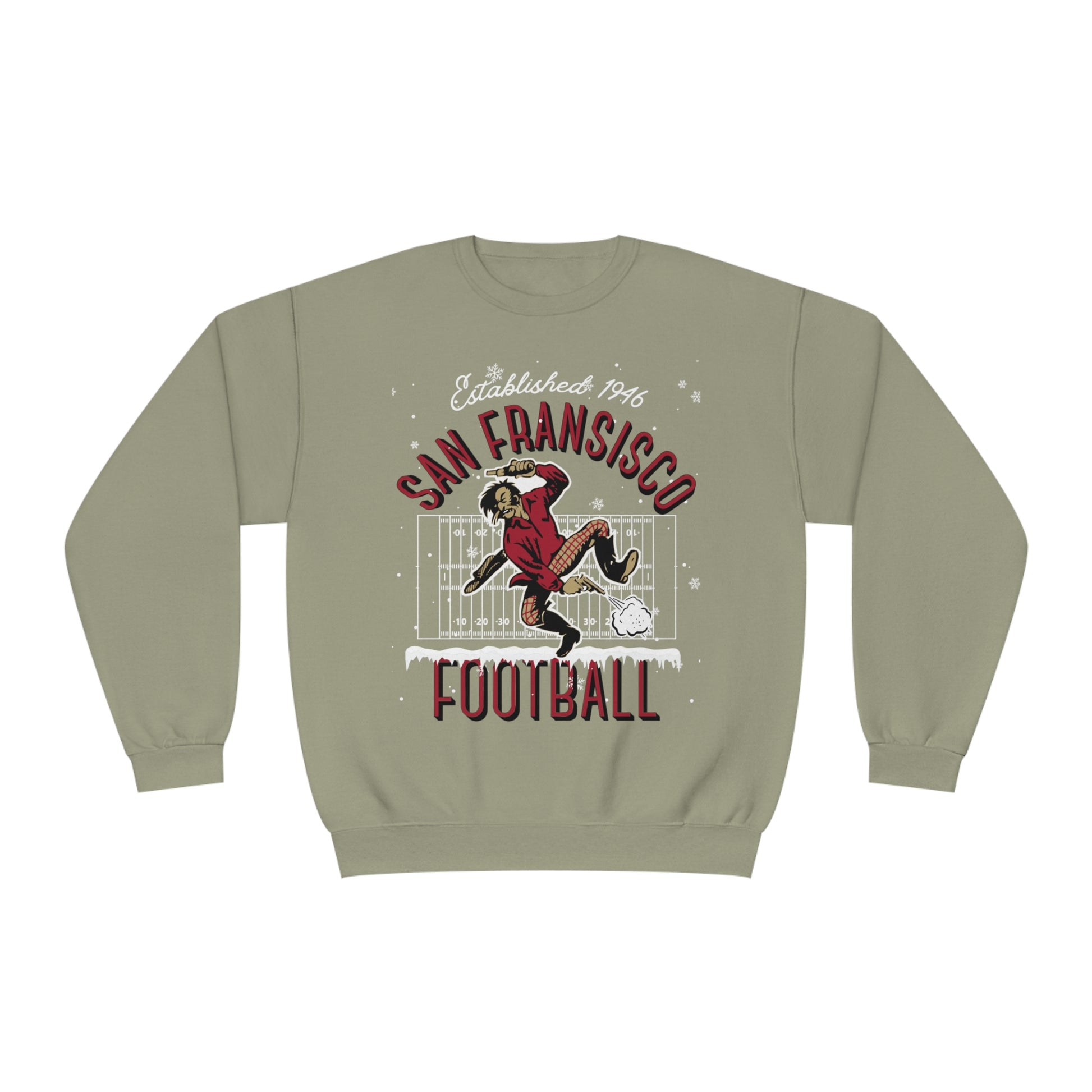 Christmas San Francisco 49ERS Crewneck Sweatshirt - Vintage Winter Holiday NFL Football Sweatshirt - Men's Women's Hoodie