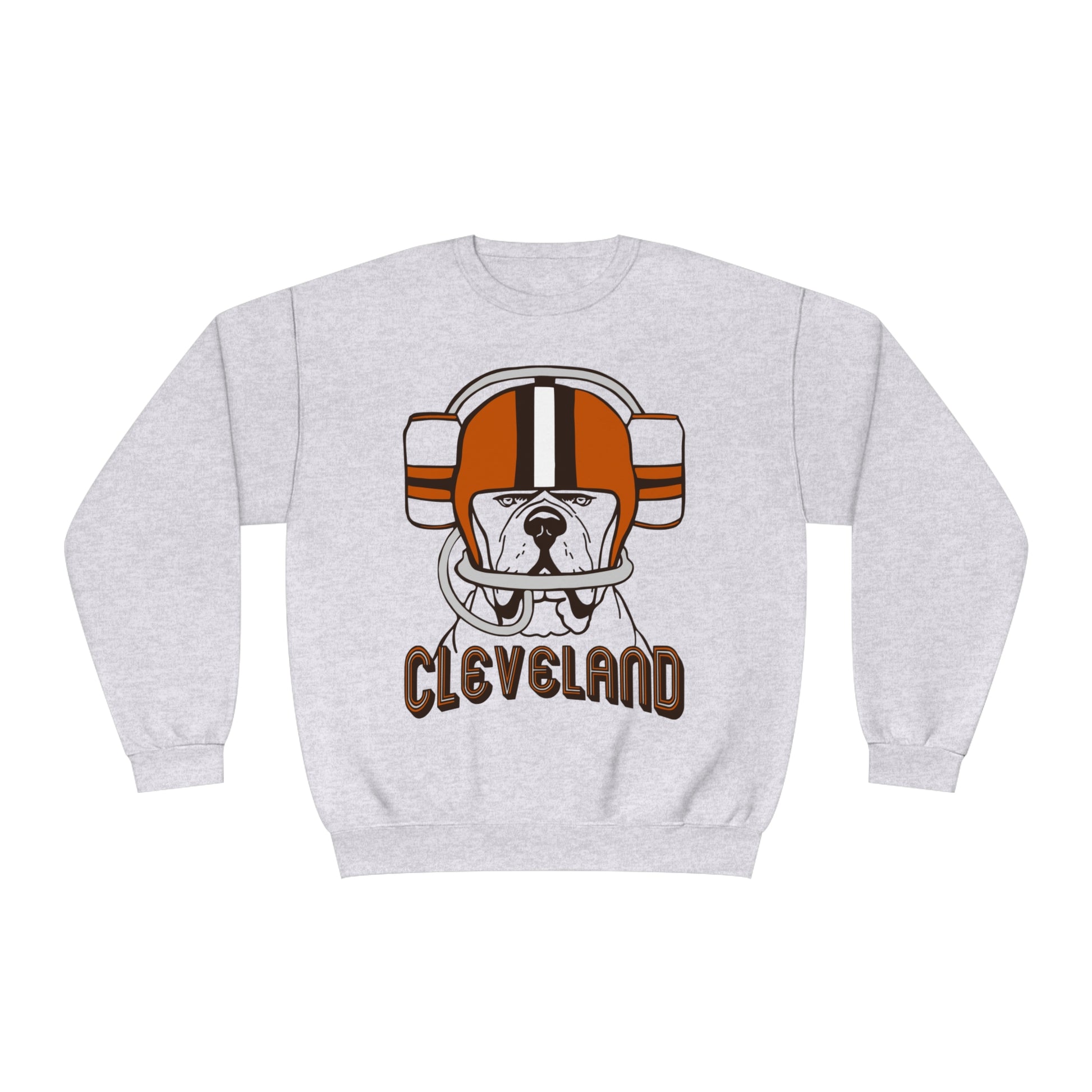 Cleveland Browns Beer Helmet Dog Crewneck Sweatshirt - Vintage Cleveland Browns Hoodie - Men's Women's Apparel Tee - Design 7