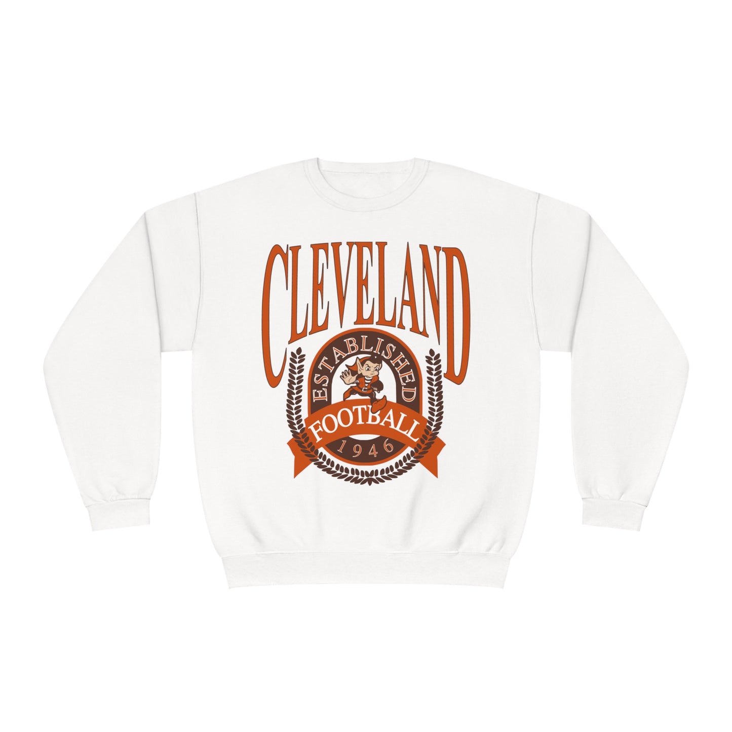 Vintage Cleveland Browns Crewneck Sweatshirt - Retro NFL Football Men's & Women's Dawg Pound Football Hoodie