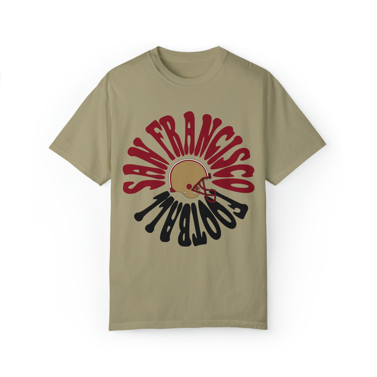 Comfort Colors Hippy San Francisco 49ERS NFL Football Tee - Short Sleeve T-Shirt Unisex Men's Women's Oversized Apparel - Design 2