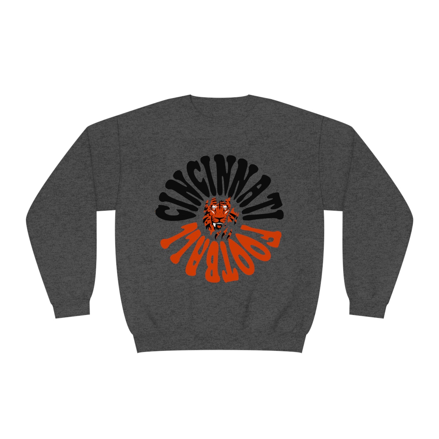 Cincinnati Bengals Crewneck Sweatshirt - Retro NFL Football Hoodie - Hippy Oversized Men's & Women's 90's Oversized - Design 2