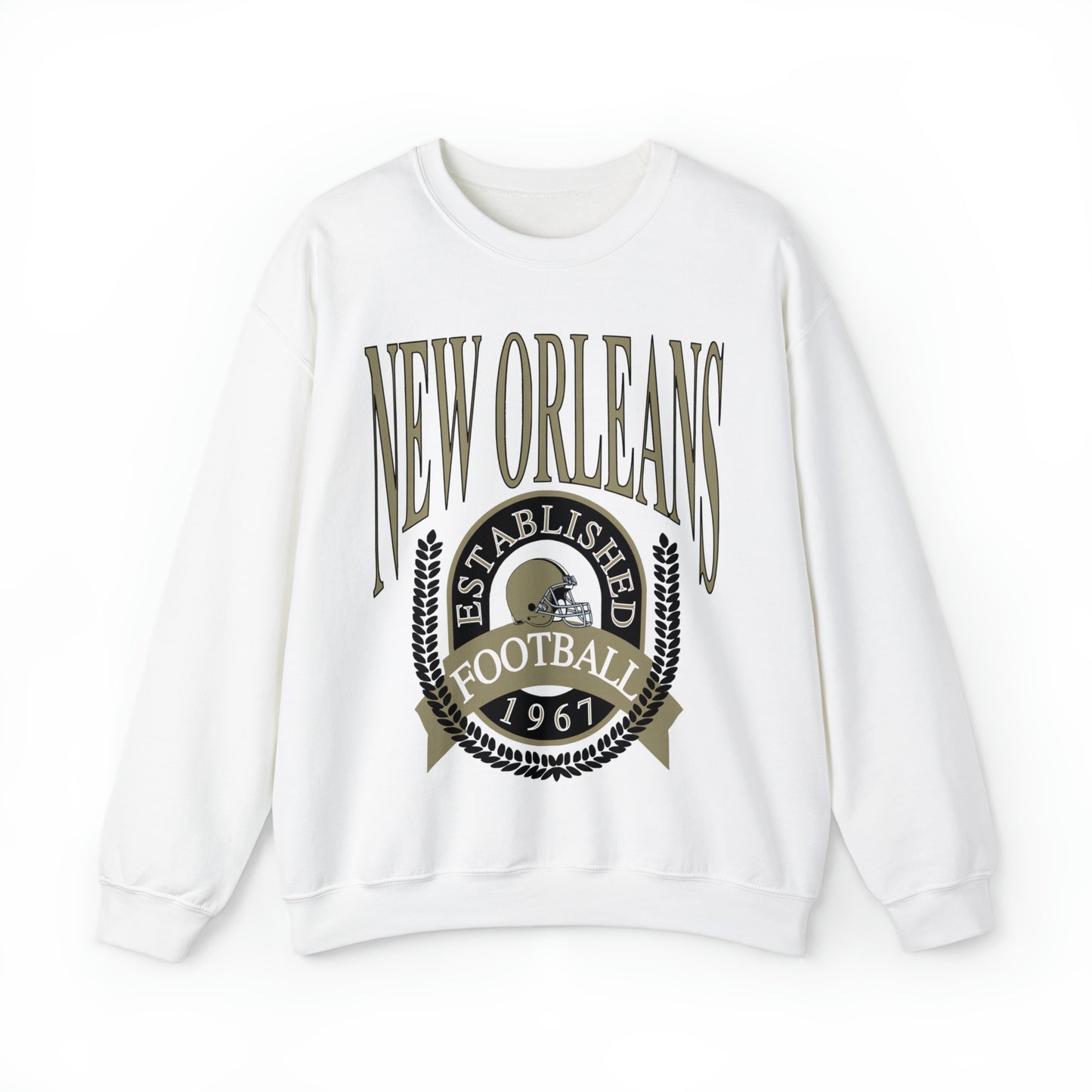 Throwback New Orleans Saints Crewneck - Vintage Style Louisiana Football Sweatshirt - Men's, Women's - Design 1