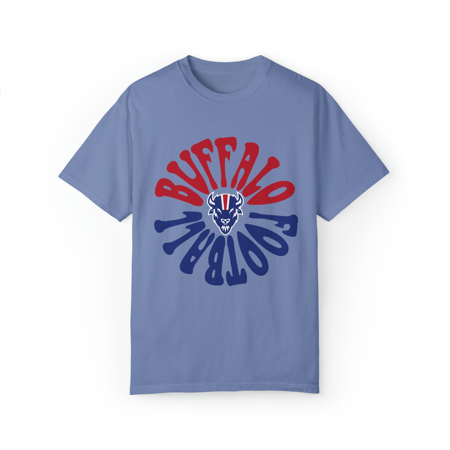 Buffalo Bills Short Sleeve T-Shirt - Vintage NFL Football Oversized Tee - Comfort Colors Unisex Men's Women's T-Shirt - Design 2