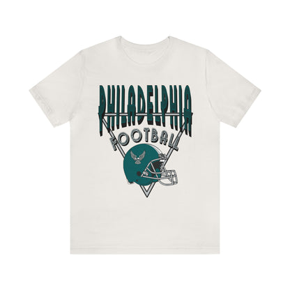 Teal Vintage Philadelphia Eagles Tee - 90's Short Sleeve T-Shirt - NFL Football Men's & Women's Apparel - Design 3