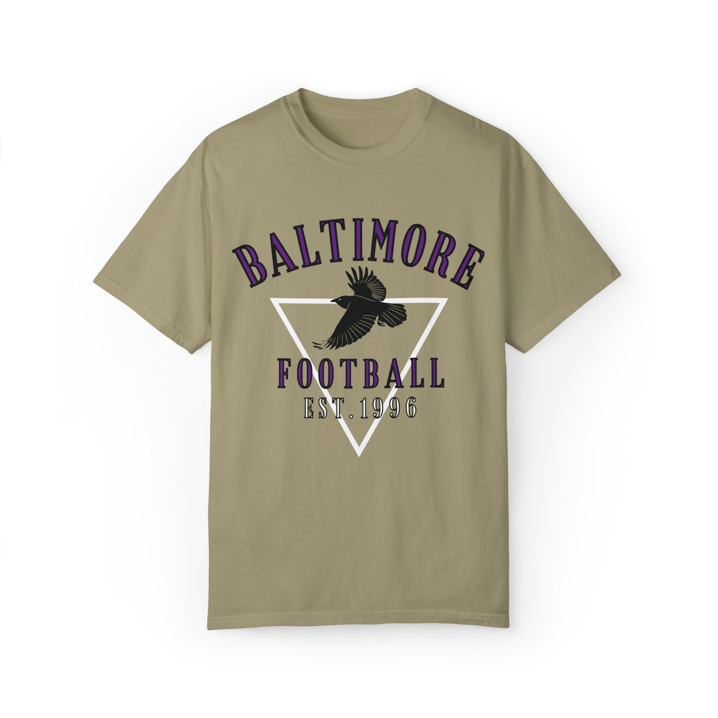 Baltimore Ravens T-Shirt - Vintage Short Sleeve Tee - Comfort Colors Oversized Men's Women's Apparel - Design 3