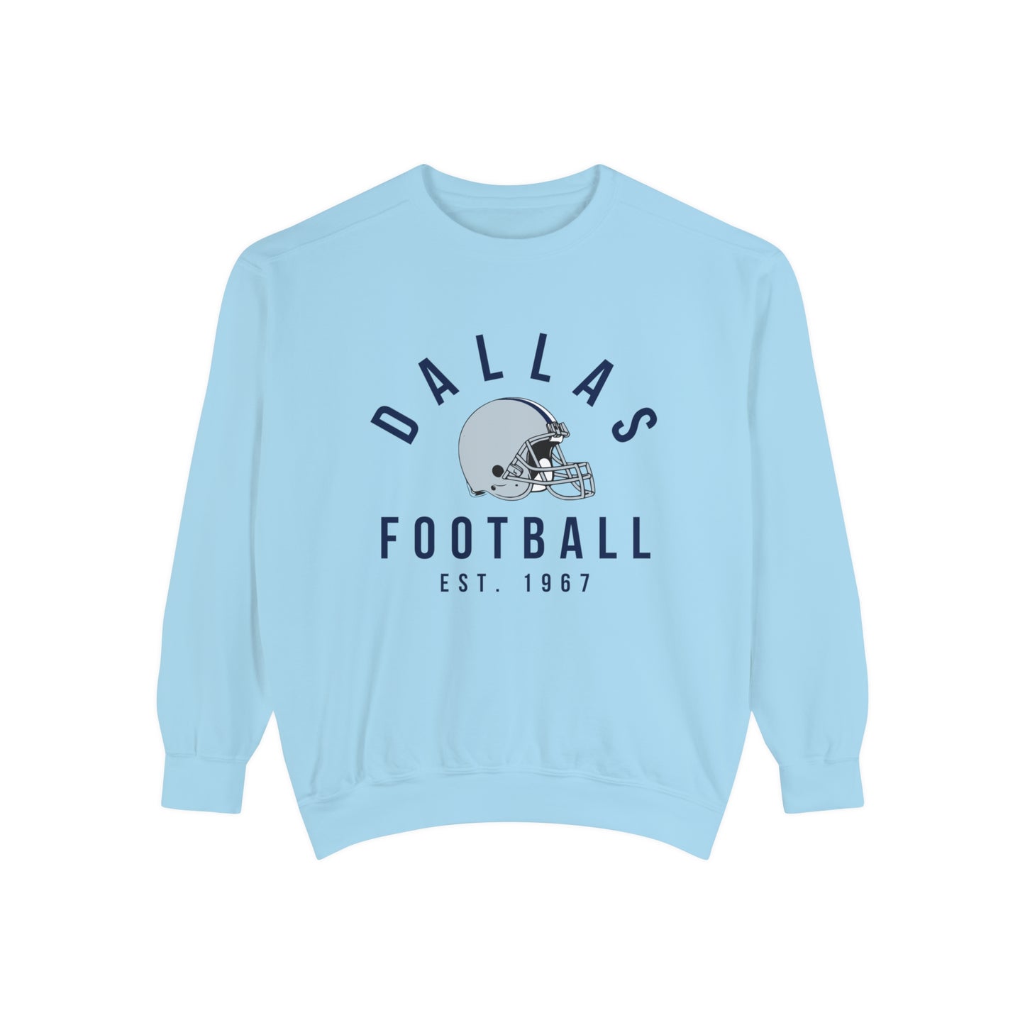 Comfort Colors Dallas Cowboys Football Crewneck - Mineral Wash NFL - Color Blast Sweatshirt - Design 3