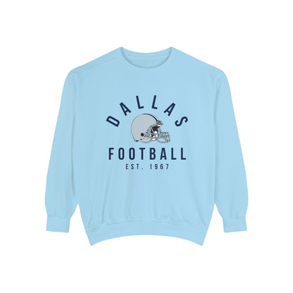 Comfort Colors Dallas Cowboys Football Crewneck - Mineral Wash NFL - Color Blast Sweatshirt - Design 3