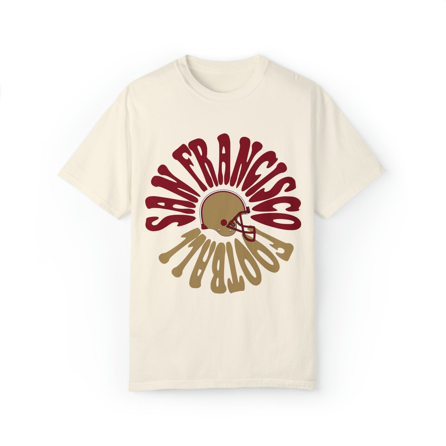 Comfort Colors Hippy San Francisco 49ERS NFL Football Tee - Short Sleeve T-Shirt Unisex Men's Women's Oversized Apparel - Design 2
