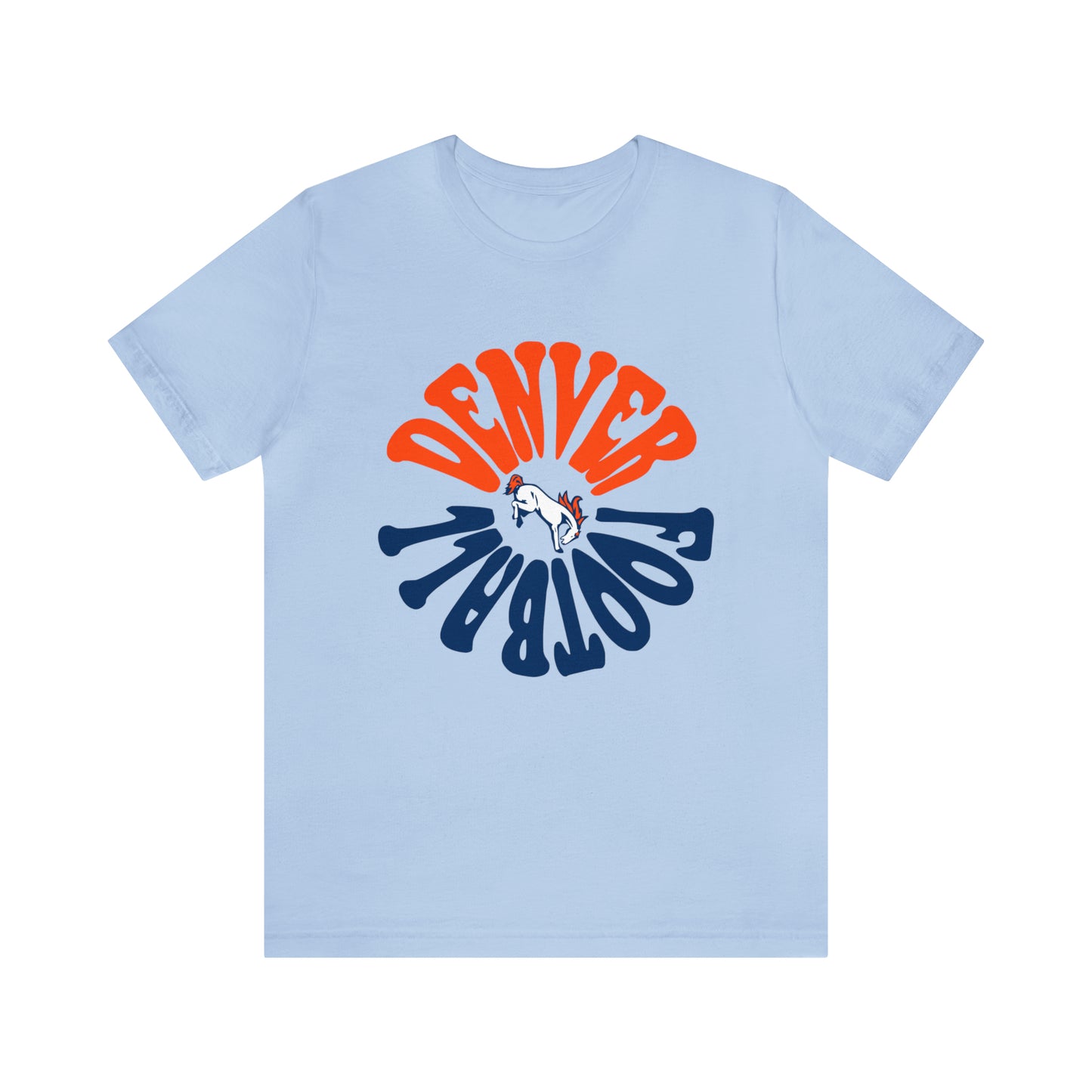 Retro Denver Broncos Tee - Vintage Colorado Football Style Short Sleeve T-Shirt Apparel - Men's & Women's Unisex Sizing
