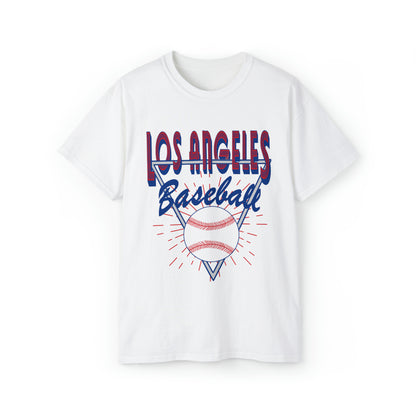 Retro Los Angeles Baseball Tee - Vintage Style Short Sleeve T-Shirt - MLB Baseball Gear - Vintage Men's & Women's Apparel