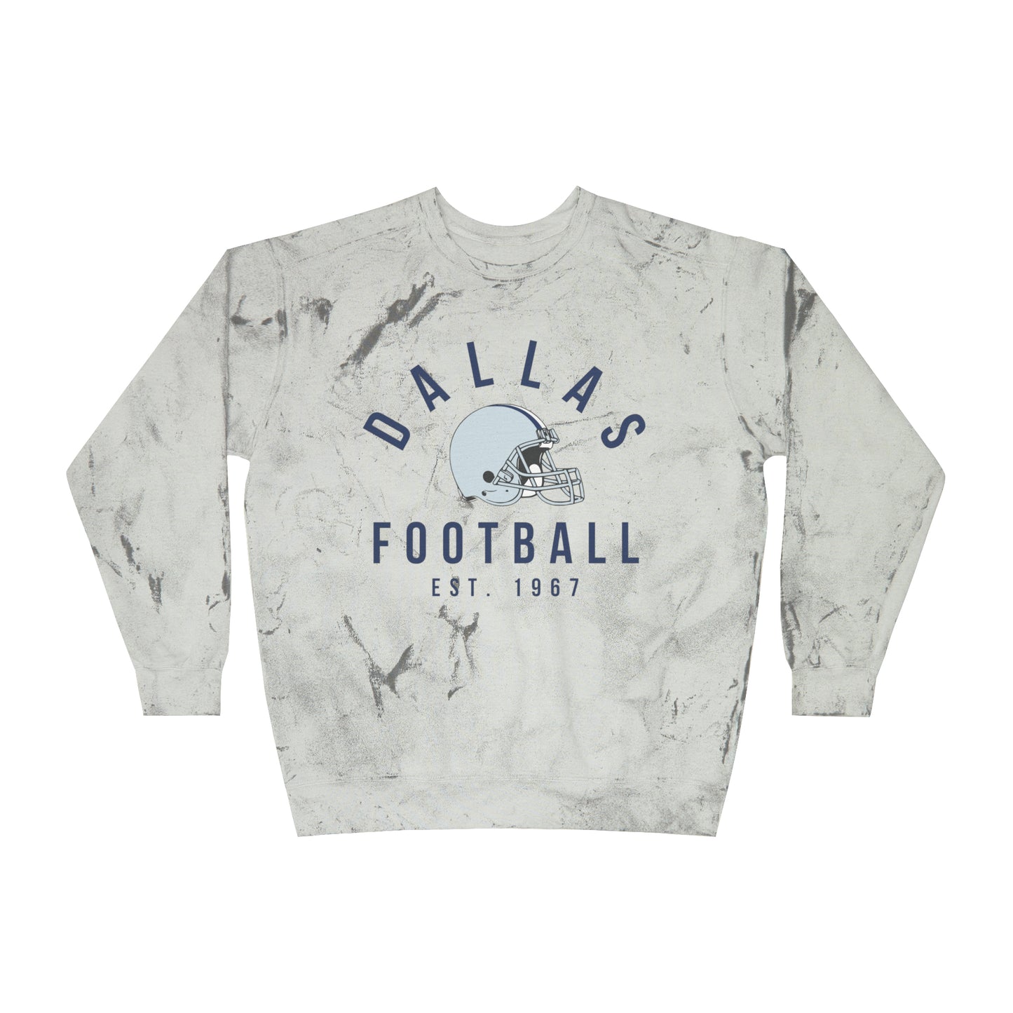 Comfort Colors - Tye Dye Dallas Cowboys Football Crewneck - Mineral Wash NFL - Color Blast Sweatshirt - Design 3