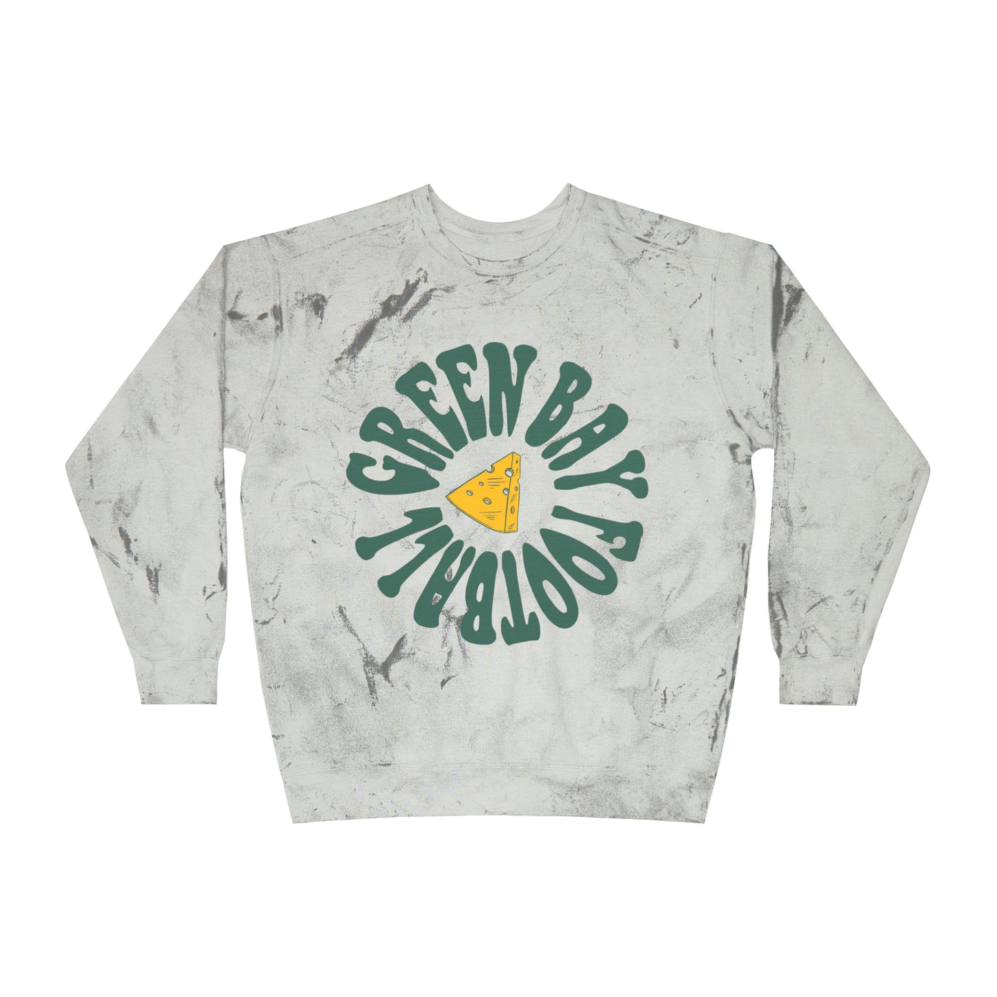 Comfort Colors Tie Dye Hippy Green Bay Packers Football Sweatshirt - Vintage Retro Crewneck -  Design 2