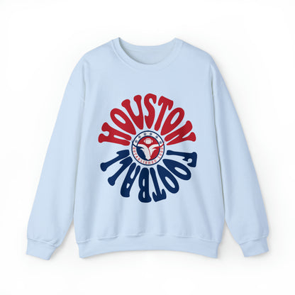 Hippy Houston Texans Crewneck - Vintage Style Football Sweatshirt - Men's Women's Unisex Apparel - Design 2