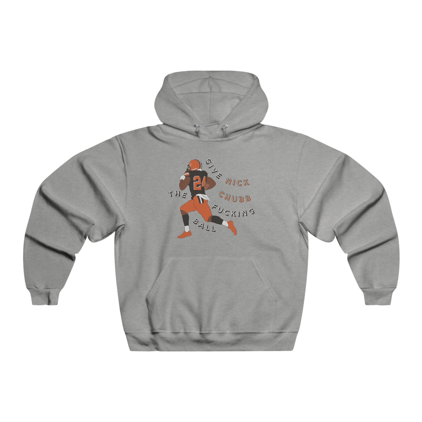 Nick Chubb Hoodie - Cleveland Browns Sweatshirt - Vintage Oversized Browns Crewneck - NFL Football Sweatshirt