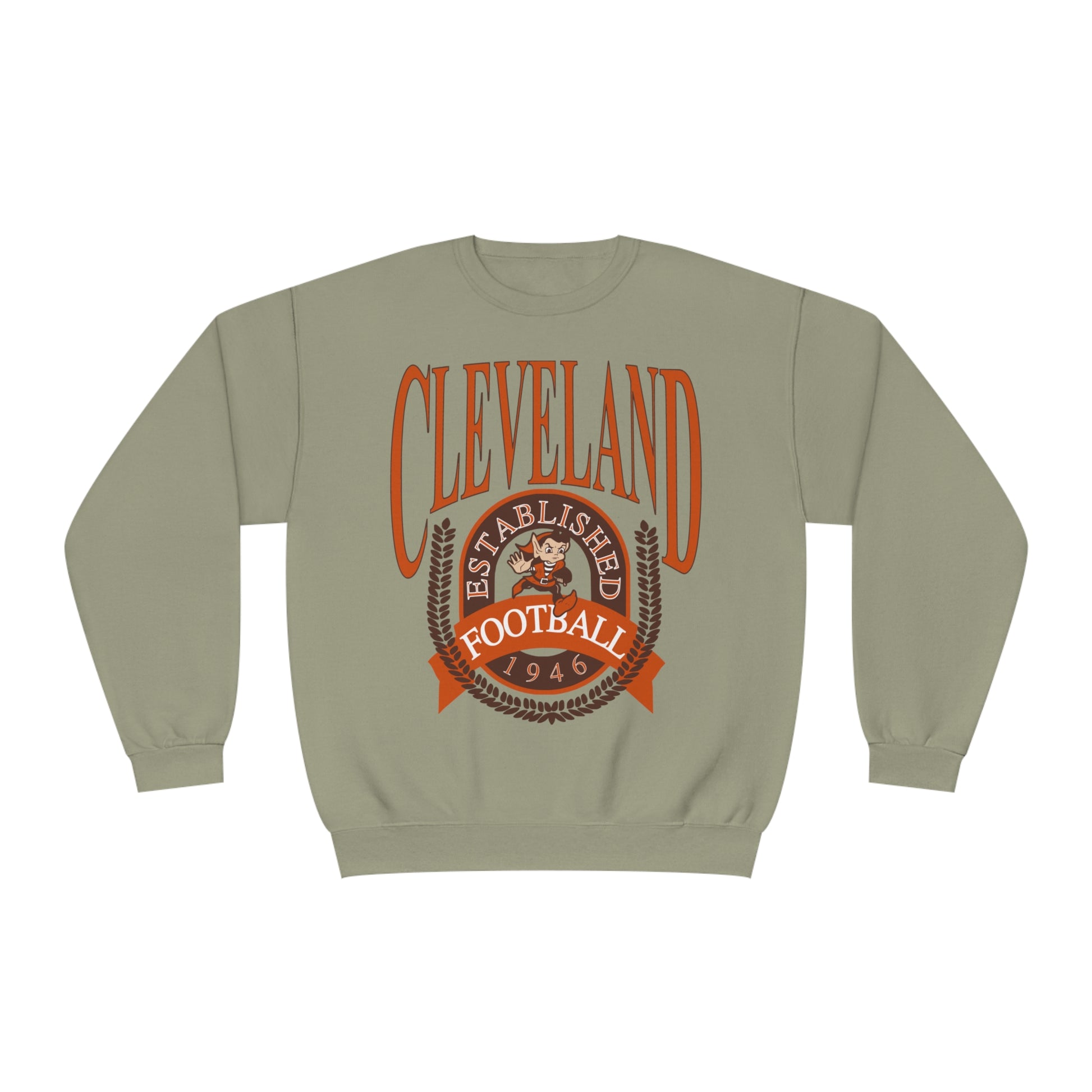 Vintage Cleveland Browns Crewneck Sweatshirt - Retro NFL Football Men's & Women's Dawg Pound Football Hoodie