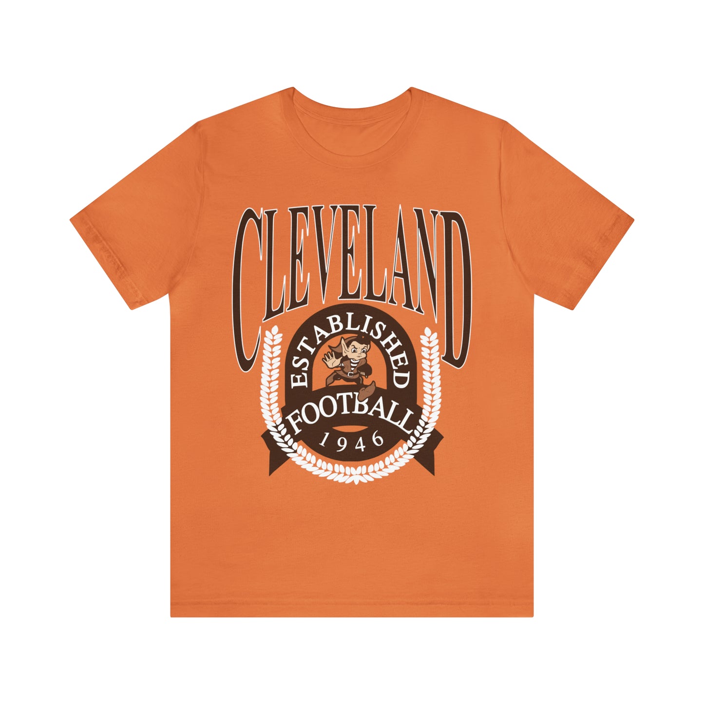 Vintage Cleveland Browns T-Shirt - Browns Short Sleeve NFL Football Tee - Dawg Pound 90's, 80's, 70's - Design 2