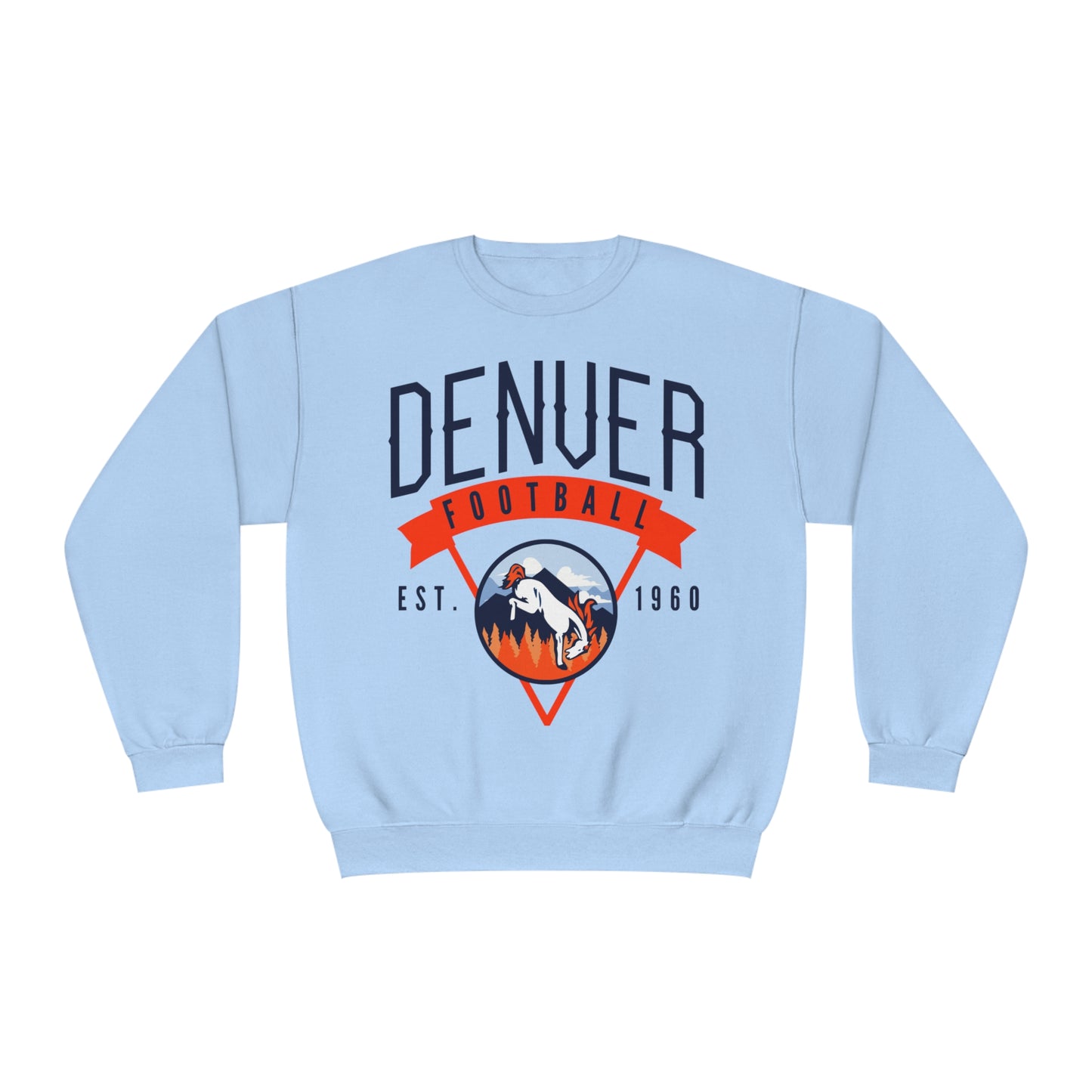 Vintage Denver Broncos Crewneck Sweatshirt - Hippy Colorado Football Apparel - Men's & Women's Unisex Sizing