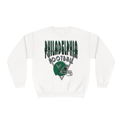 Green Retro Throwback Philadelphia Eagles Crewneck - Retro Unisex Football Sweatshirt - Men's & Women's 90's Oversized Hoodie
