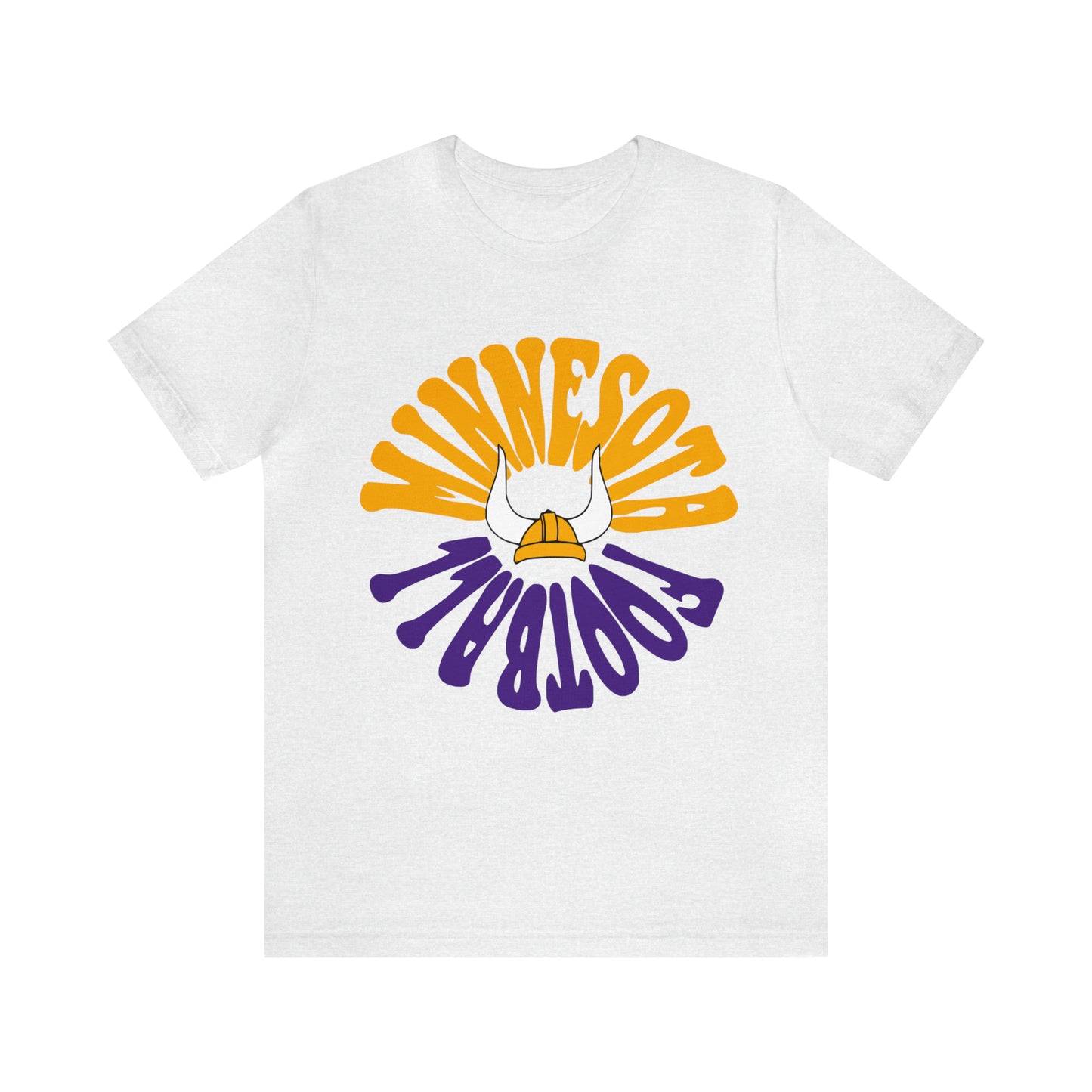 Hippy Retro Minnesota Vikings Tee - 90's Short Sleeve T-Shirt - NFL Football Men's & Women's Apparel - Design 2