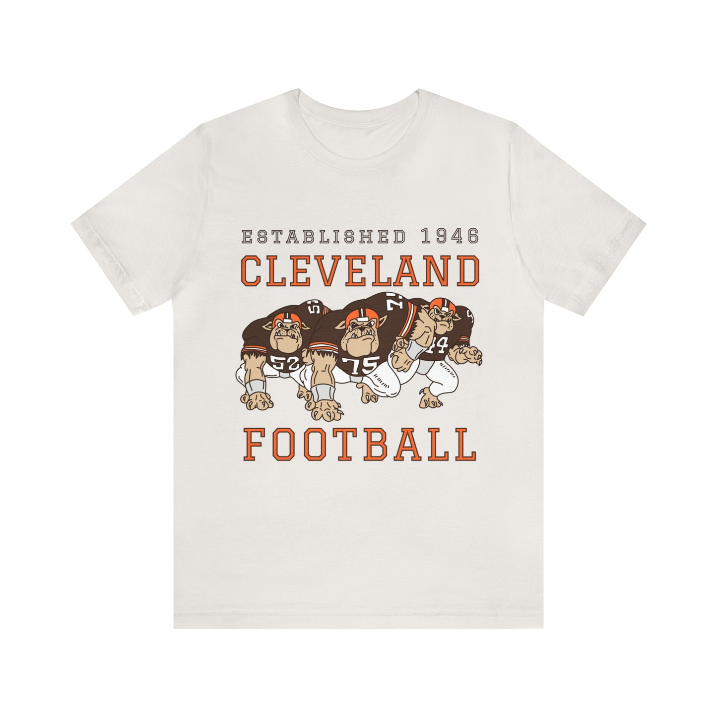 Dawg Pound Cleveland Browns T-Shirt - Vintage Cleveland Browns NFL Football Short Sleeve Tee - Retro Fan Gear Apparel Teem - Design 6