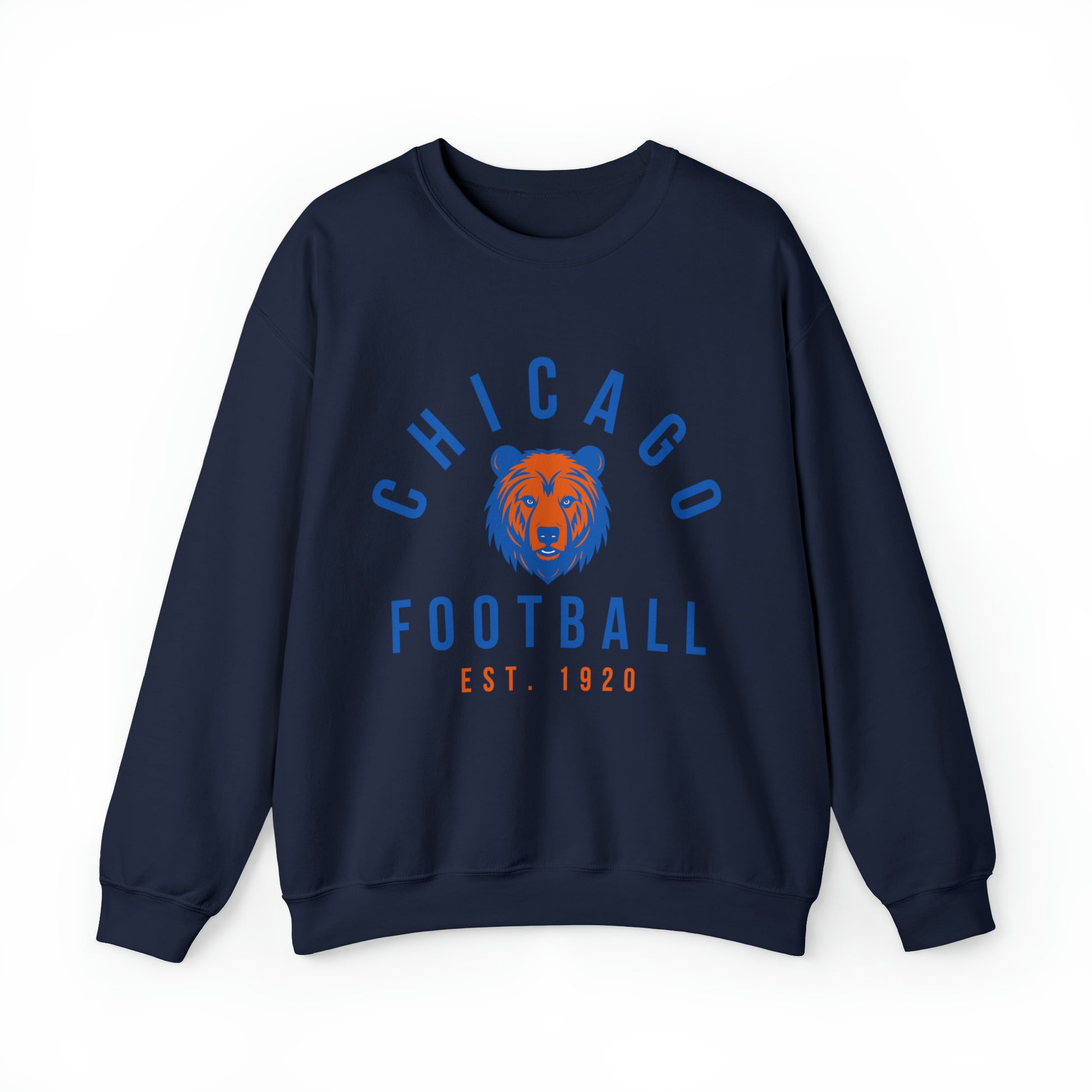 Navy Chicago Bears Crewneck Sweatshirt - Vintage Football - Retro Style Football Apparel - Design 4