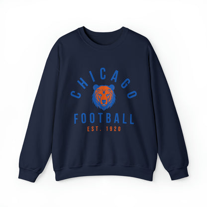 Navy Chicago Bears Crewneck Sweatshirt - Vintage Football - Retro Style Football Apparel - Design 4