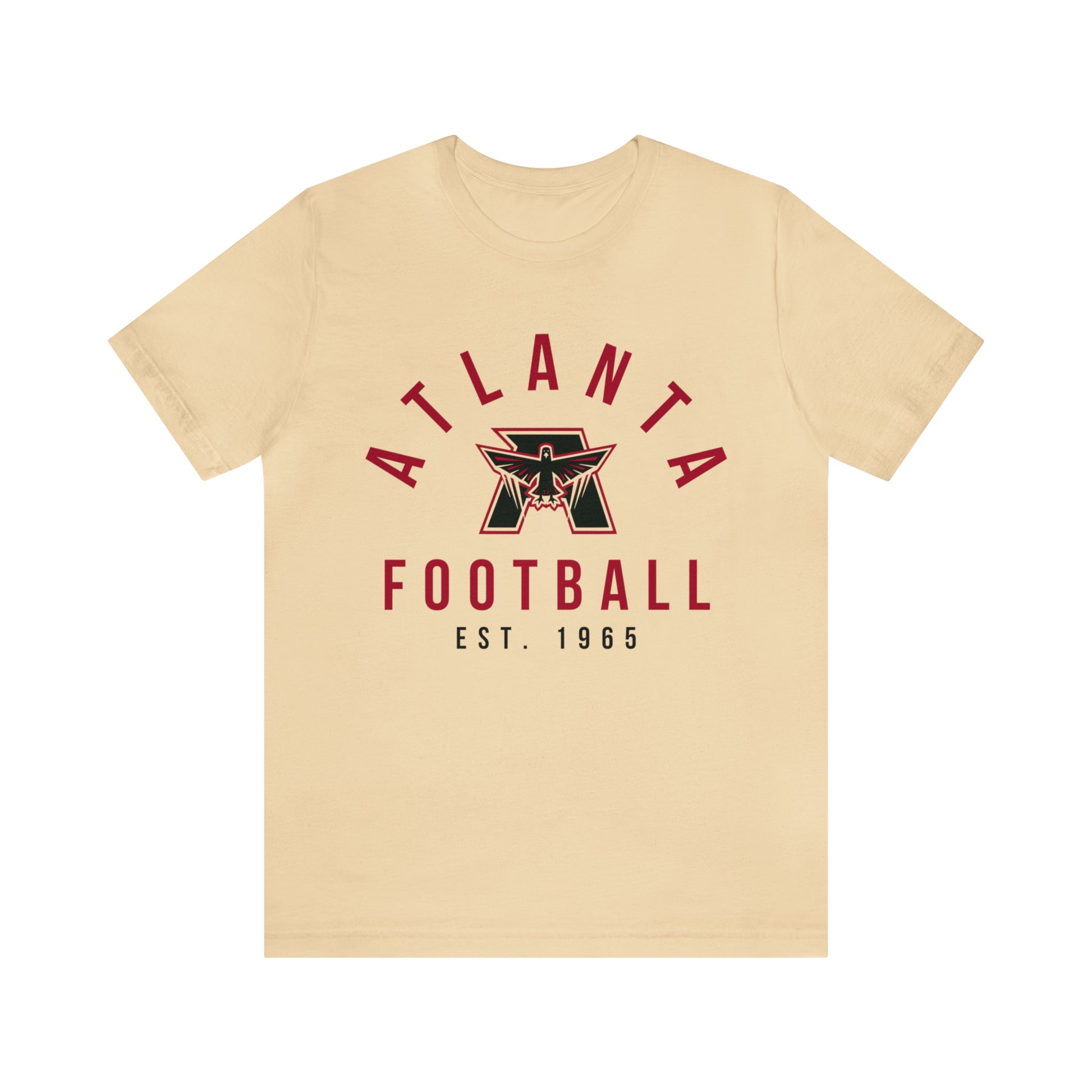 Vintage Atlanta Falcons Short Sleeve T-Shirt - Retro Unisex Football Tee - Men's & Women's - Design 4 tan