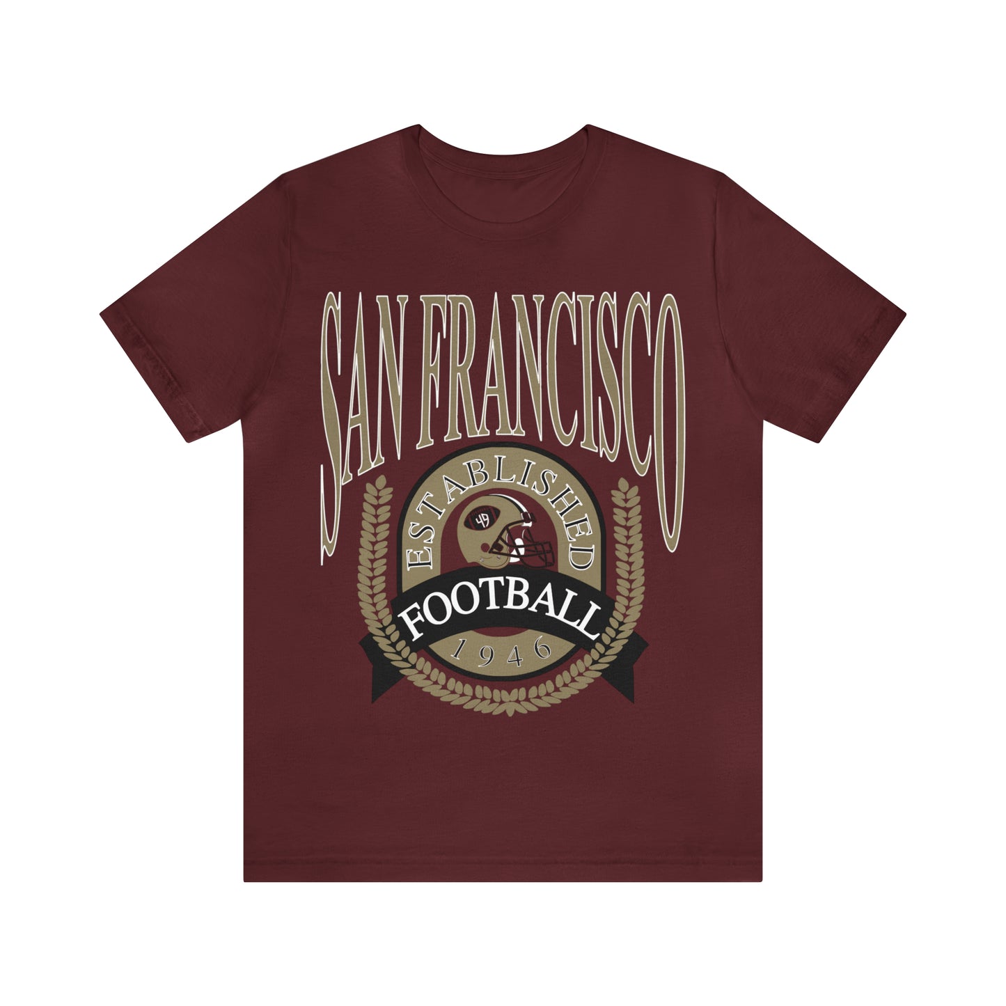 Vintage San Francisco 49ERS Football Tee - Men's & Women's Unisex Retro Short Sleeve Oversized T-Shirt - Design 1