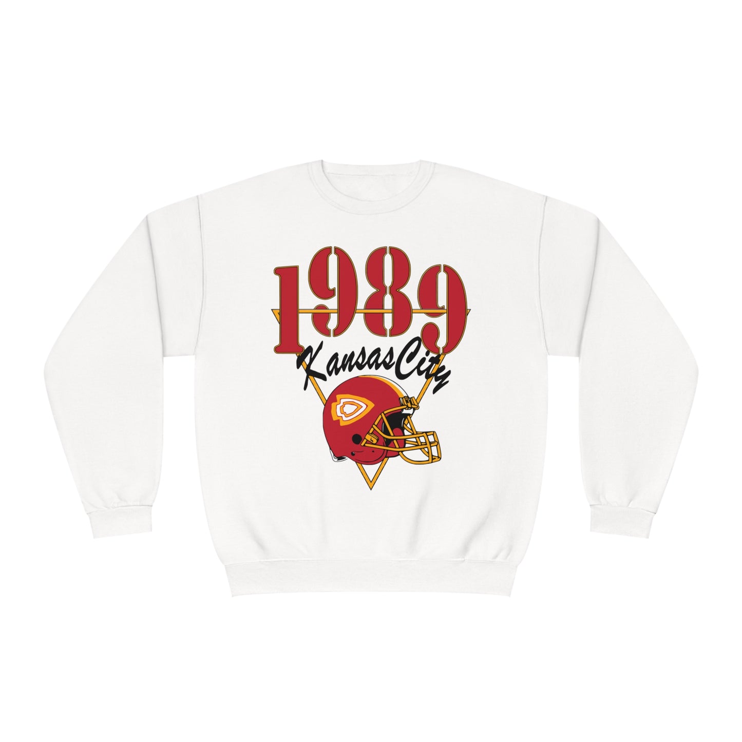 1989 Kansas City Chiefs Football Crewneck Sweatshirt - Vintage Retro Arrowhead Style - 1989 Version Chiefs  Taylor Swift White