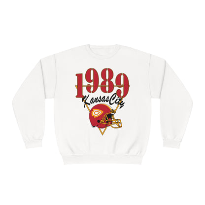 1989 Kansas City Chiefs Football Crewneck Sweatshirt - Vintage Retro Arrowhead Style - 1989 Version Chiefs  Taylor Swift White