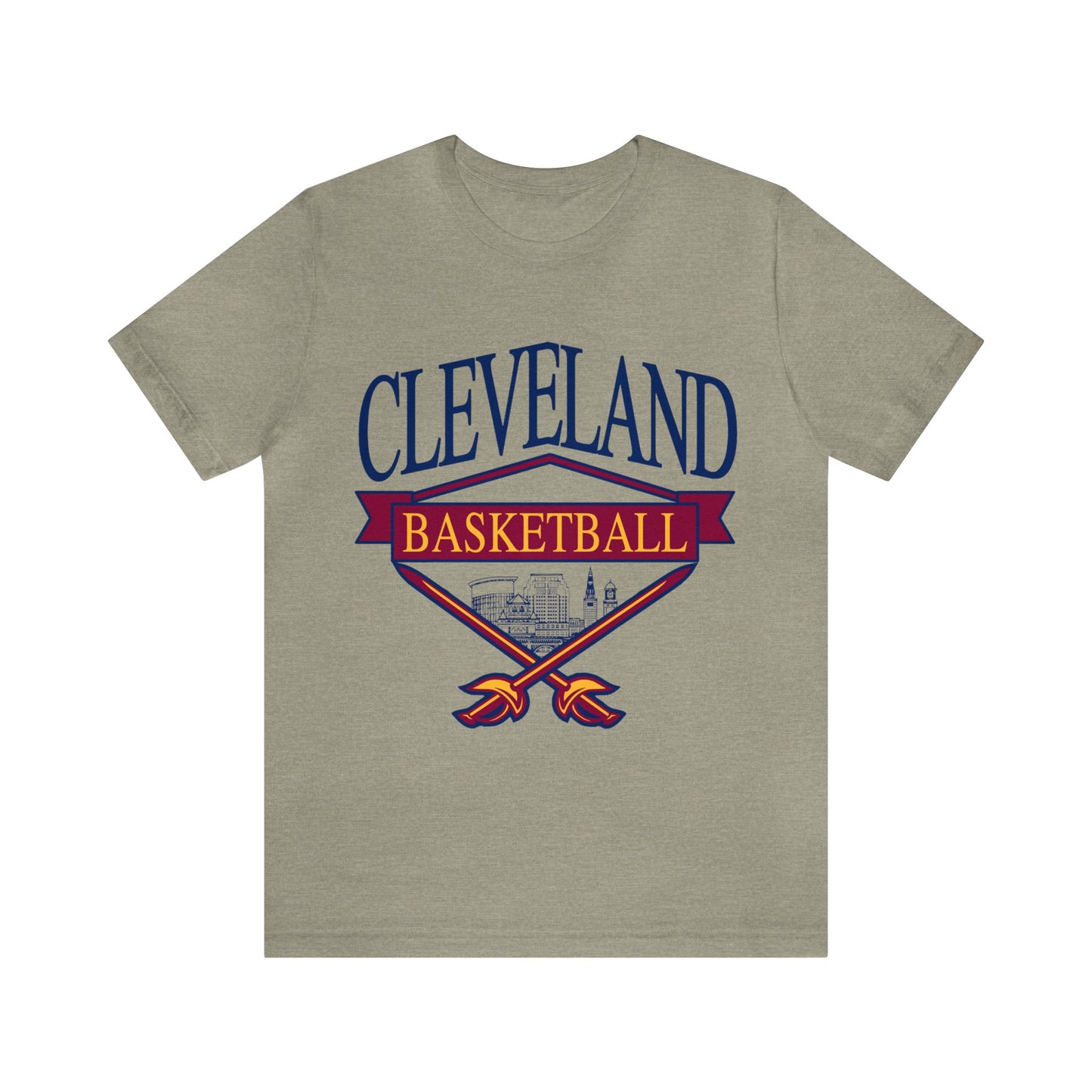 Vintage Cleveland Cavaliers Basketball T-Shirt Wine & Gold - NBA Basketball Unisex Short Sleeve Tee