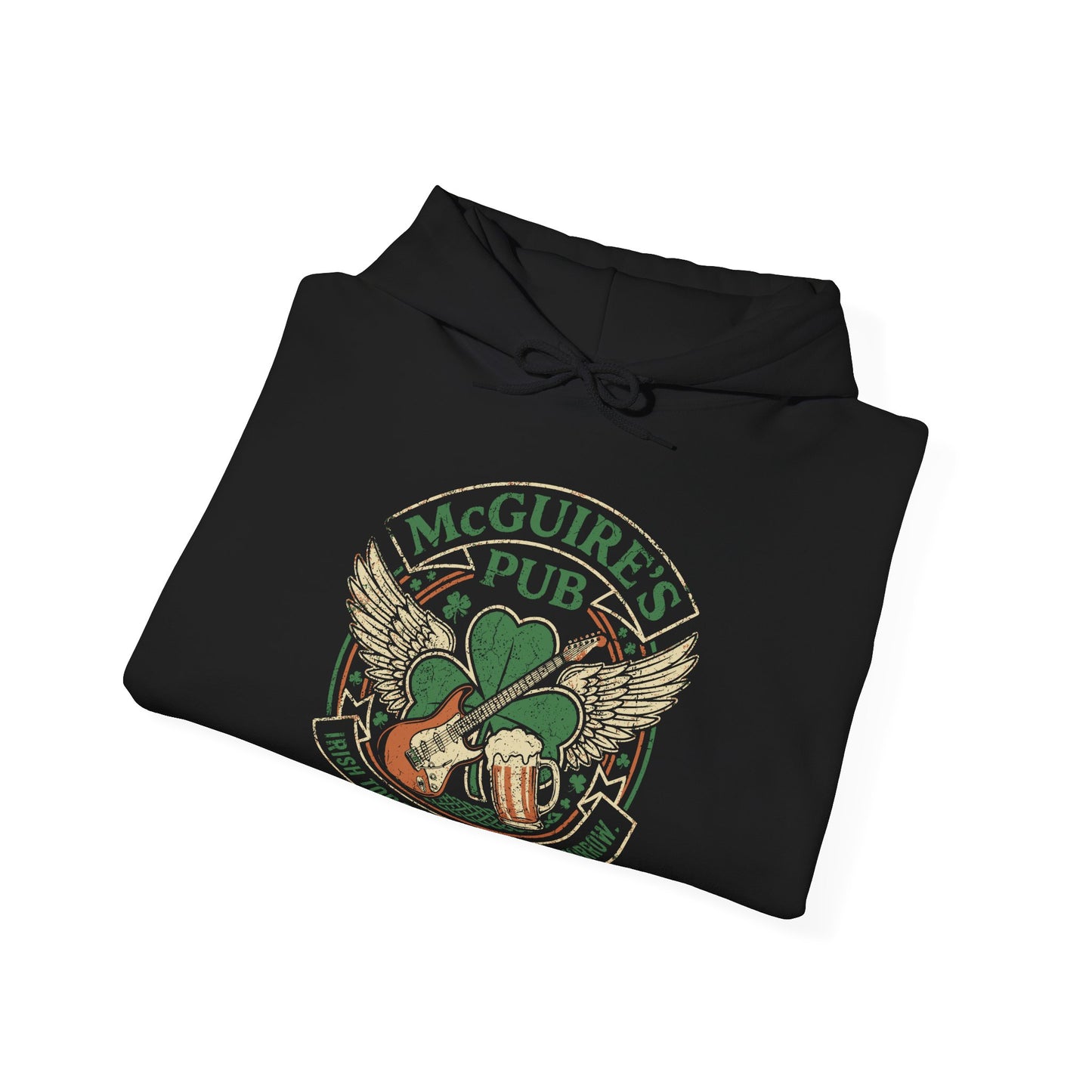 Rock N Roll McGuire's Pub Hoodie — Vintage Irish Pub Logo Sweatshirt