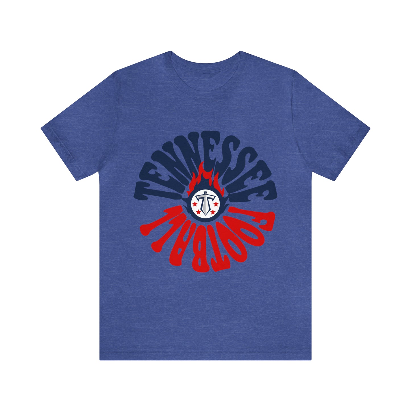 Hippy Retro Tennessee Titans Tee - Vintage Style Football Short Sleeve T-Shirt- Men's & Women's Football Apparel - Design 2