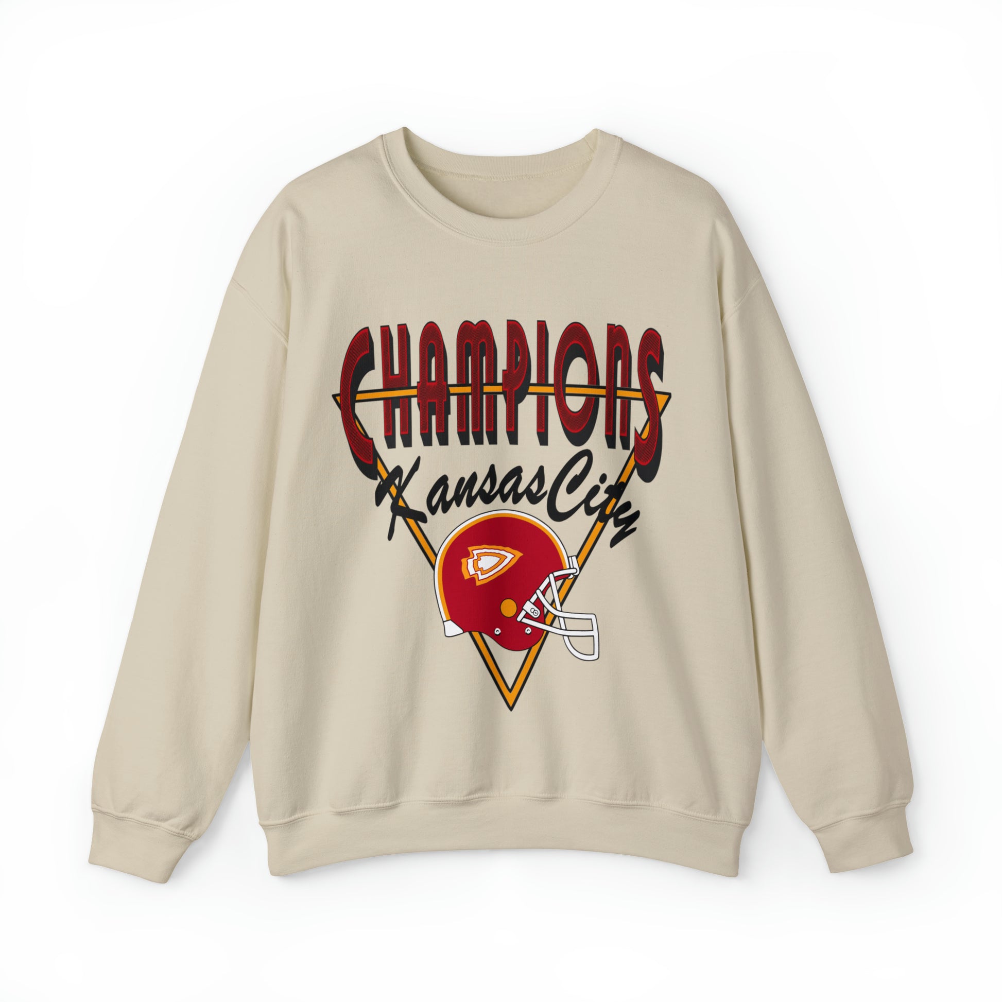 Vintage Kansas City Chiefs Champion Crewneck - Retro NFL Football Unisex Sweatshirt - Men's & Women's Oversized Apparel - Design 4