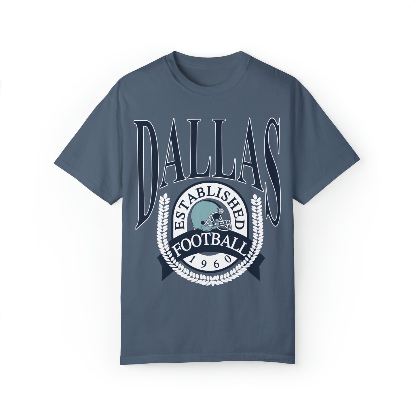 Comfort Colors Throwback Vintage Dallas Cowboys NFL Football Tee - Short Sleeve T-Shirt Unisex Men's Women's Oversized Apparel - Design 1